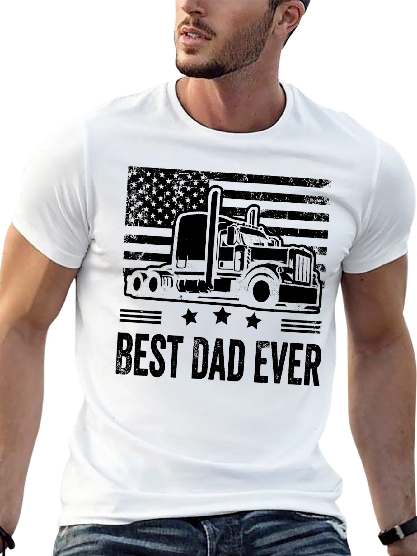 Best Dad Ever Trucker T-Shirt