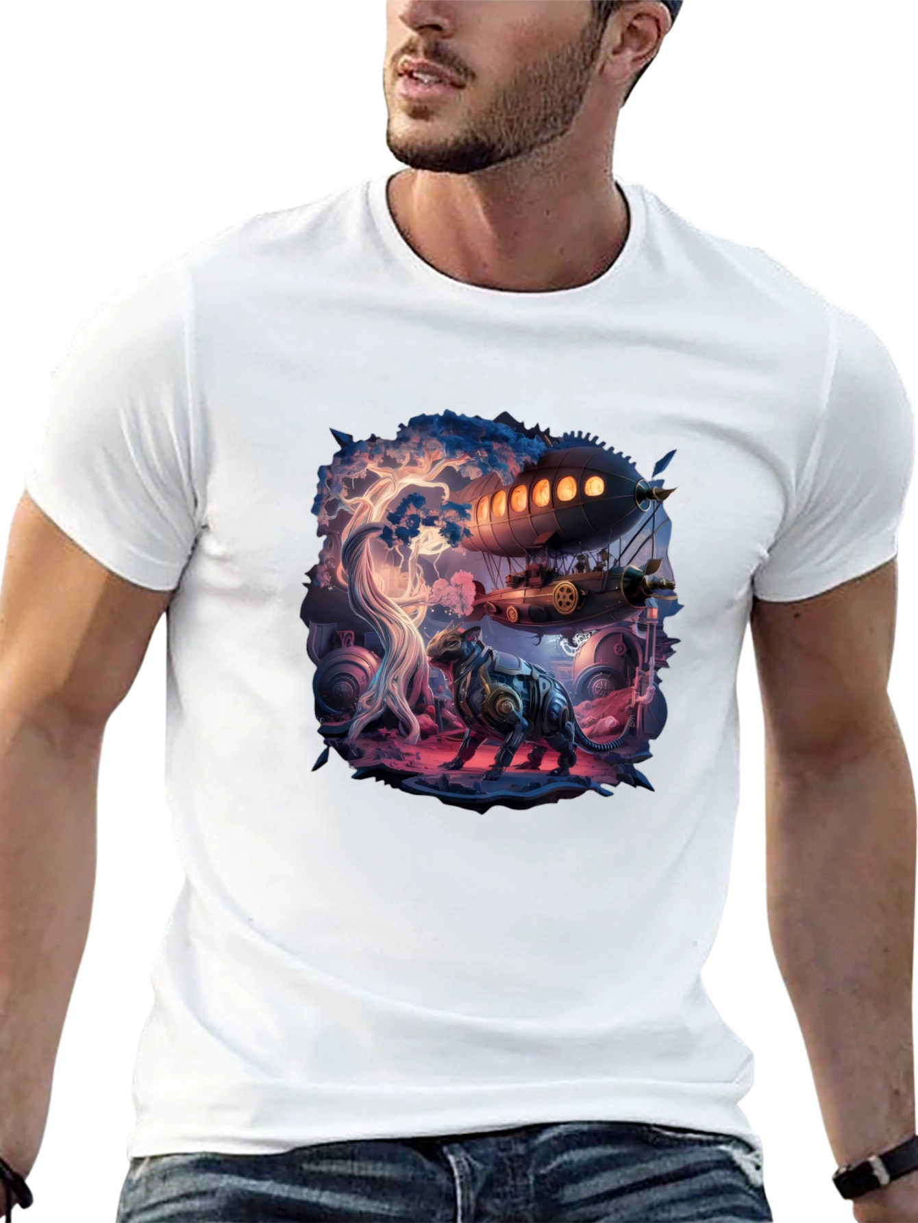 Steampunk Fantasy Art Graphic Tee