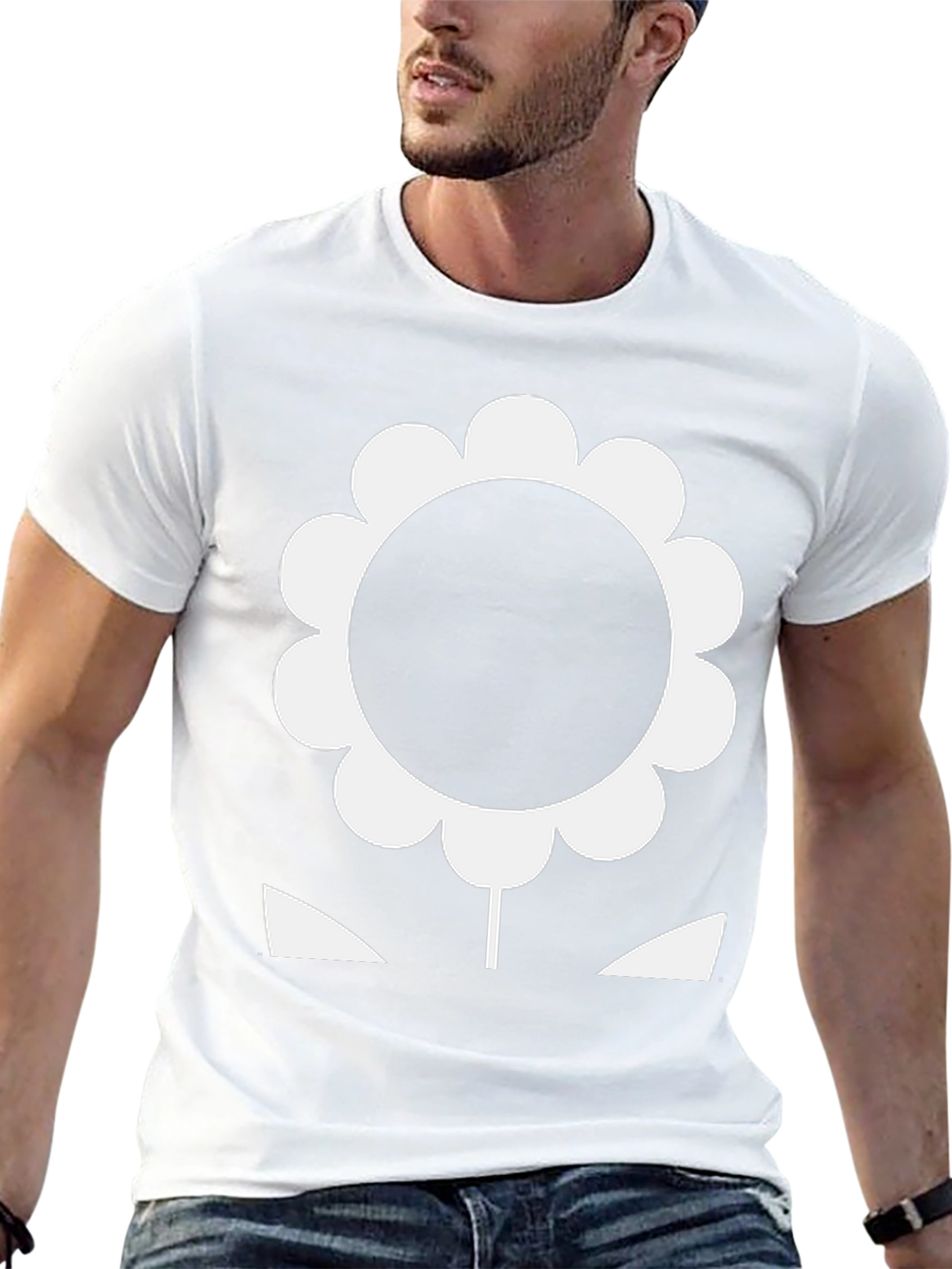 Bold Flower Graphic Tee - Black
