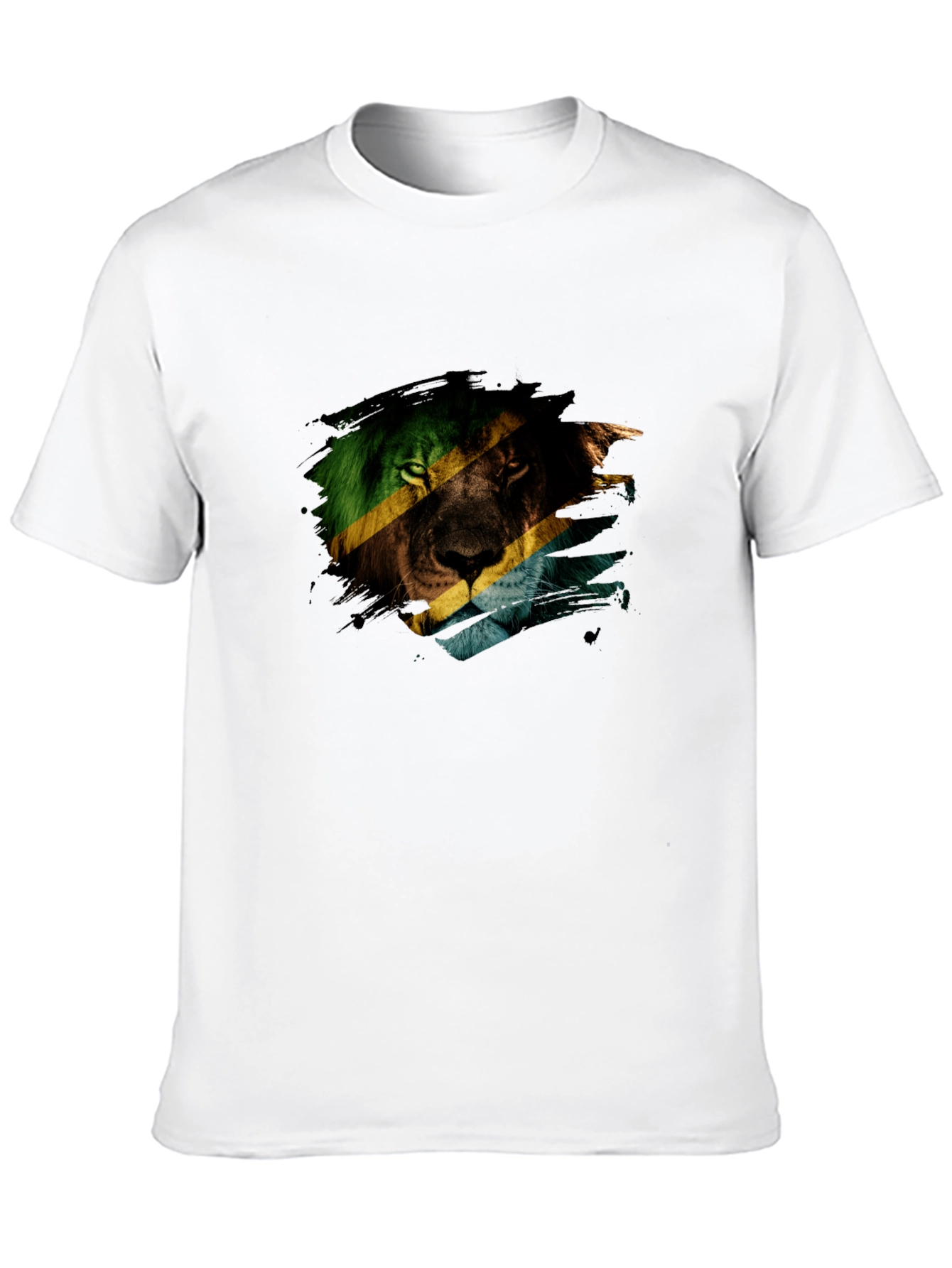 Tanzania Lion Graphic Tee - Black Cotton Blend