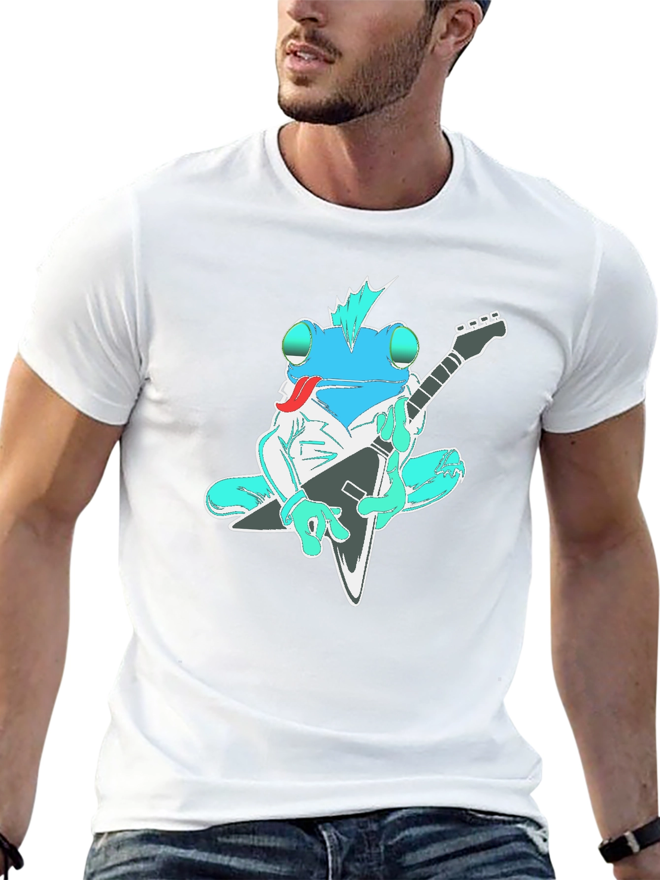 Rocking Frog T-Shirt - Guitar Player Tee