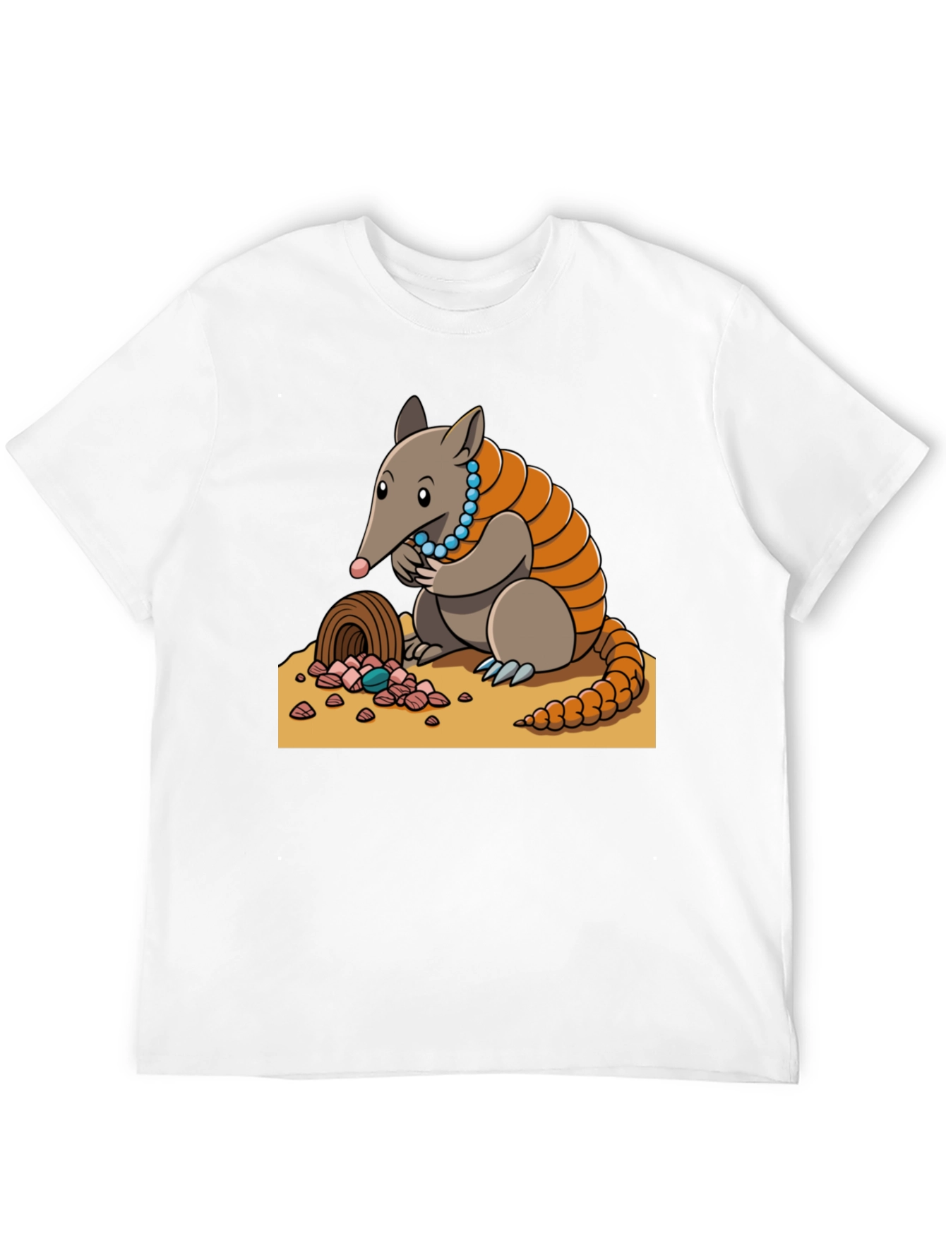 Armadillo Cartoon T-Shirt - Black