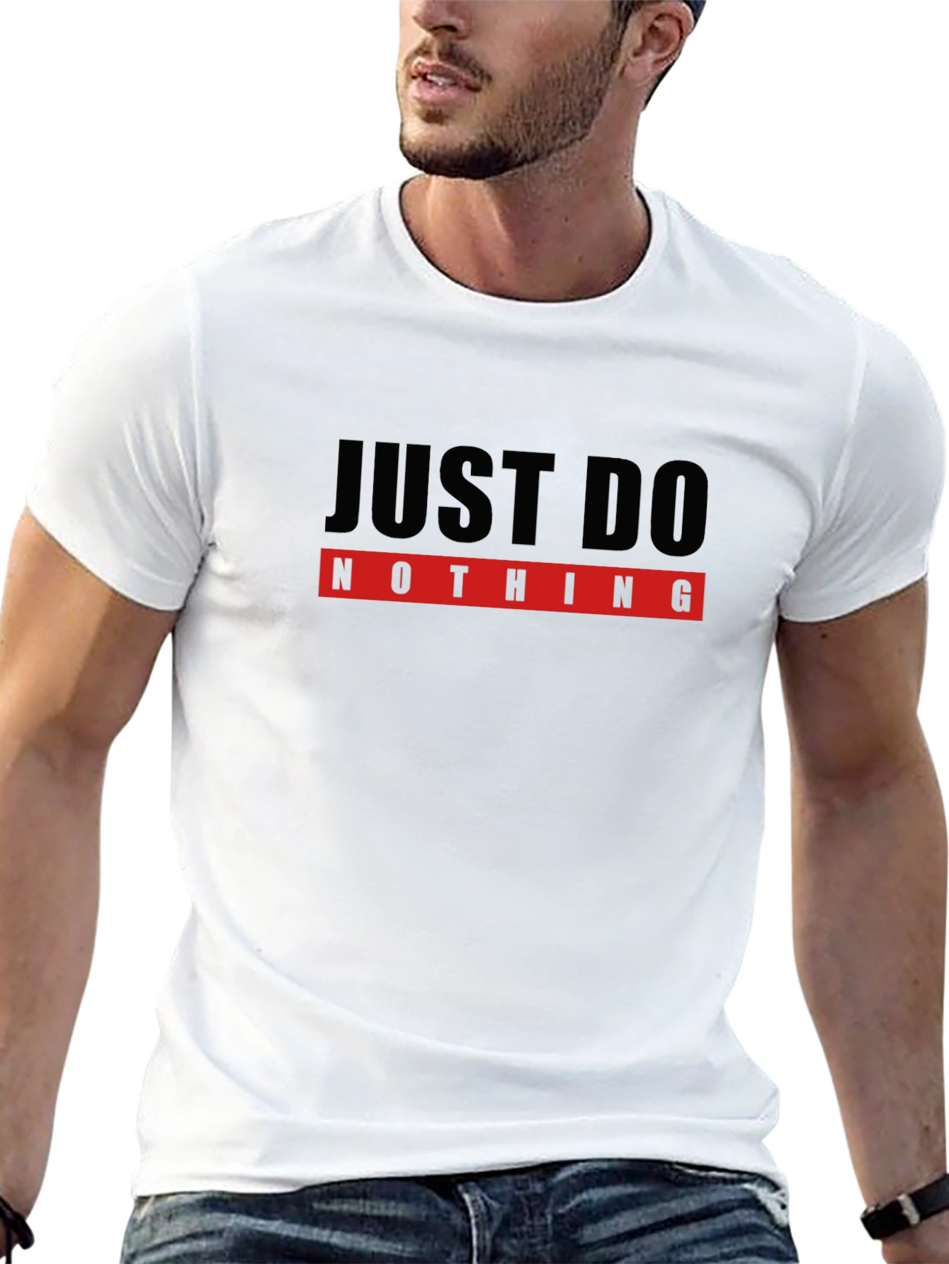 Just Do Nothing T-Shirt - Black Slogan Tee