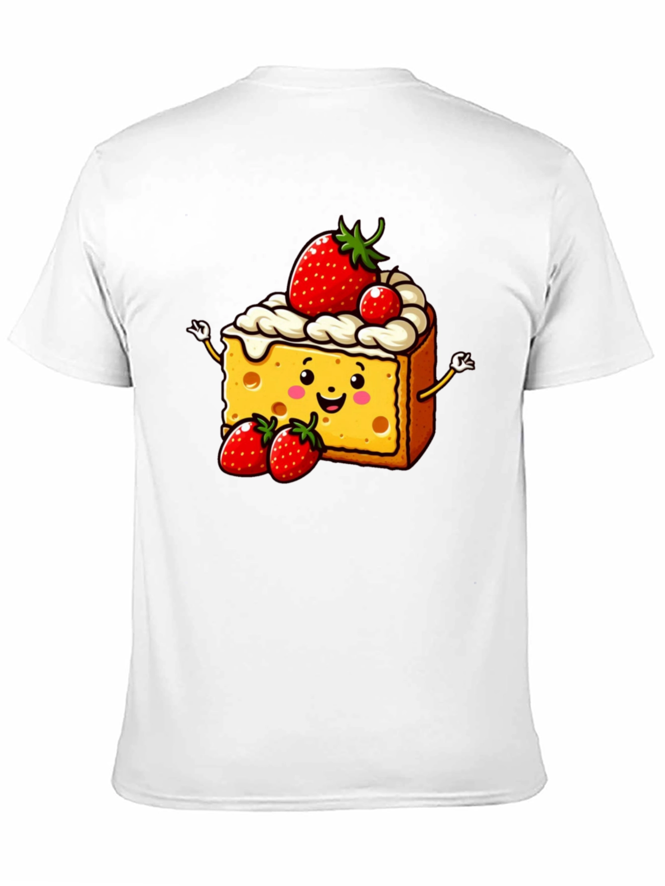 Cute Cartoon Strawberry Cheesecake T-Shirt