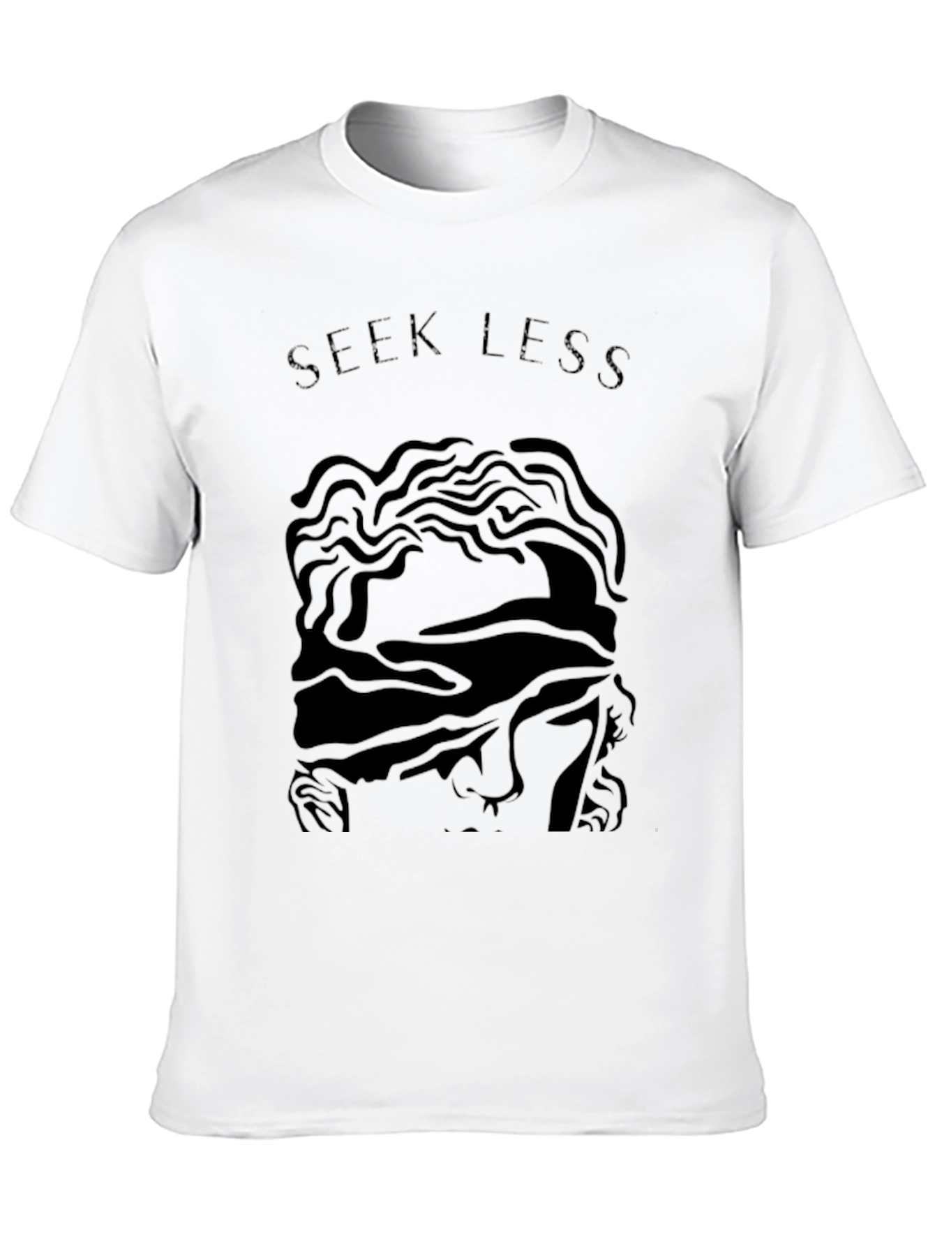 Seek Less Graphic Tee - Black
