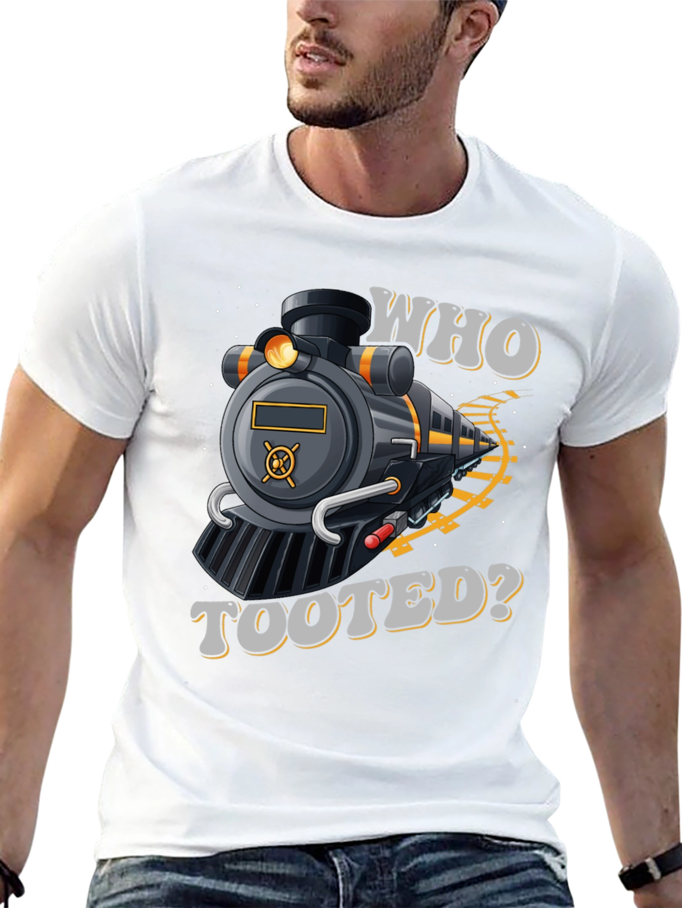 Who Tooted? Train Graphic T-Shirt
