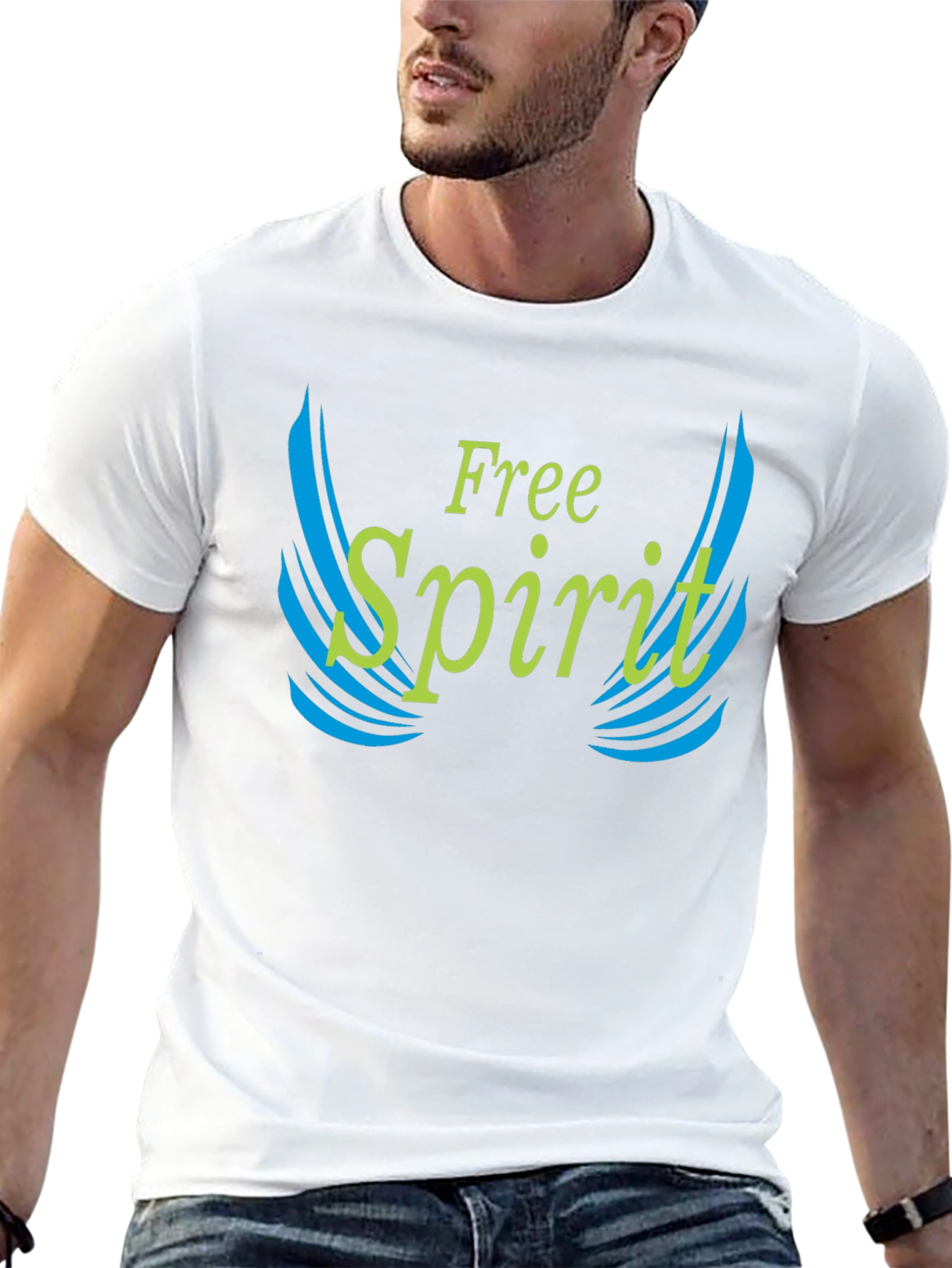 Free Spirit Graphic Tee - Black Cotton Blend