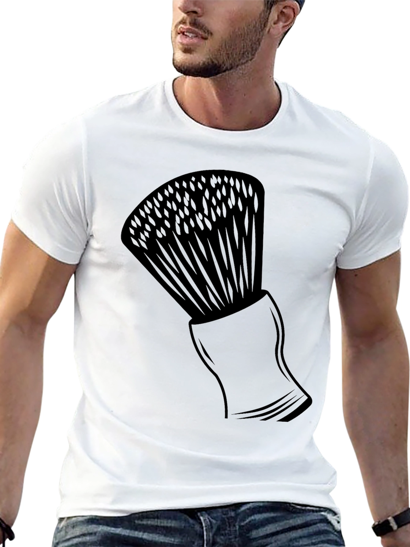 Mens Graphic T-Shirt - Shaving Brush
