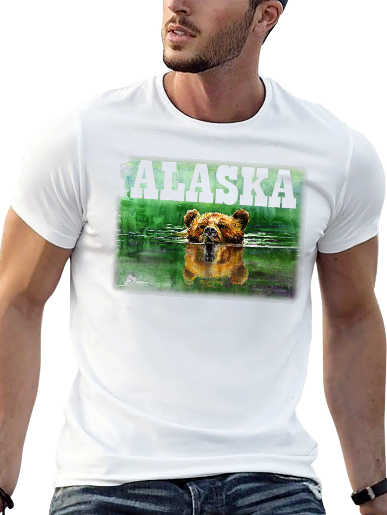Alaska Bear Graphic T-Shirt