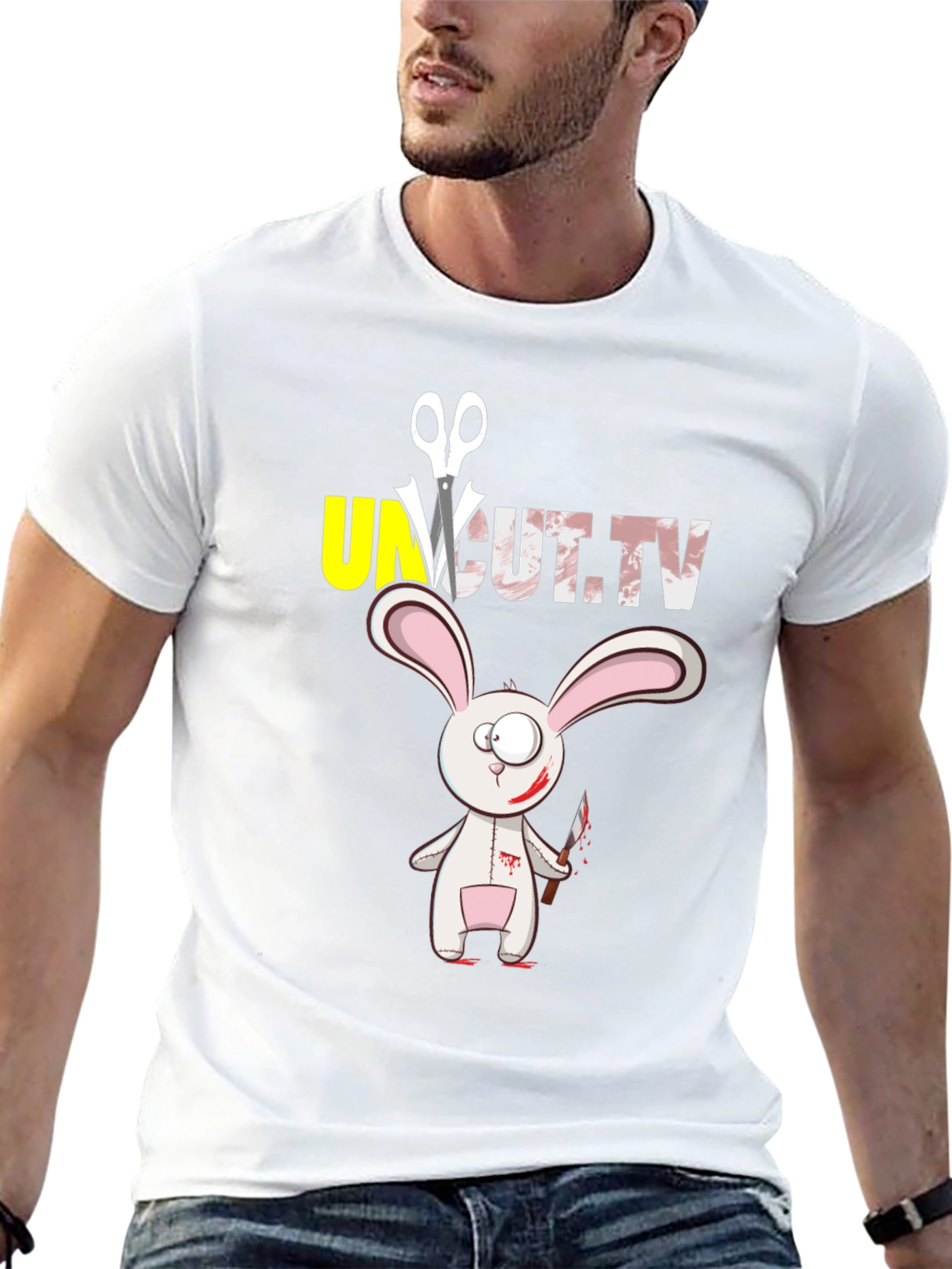 Uncut TV Rabbit Graphic T-Shirt