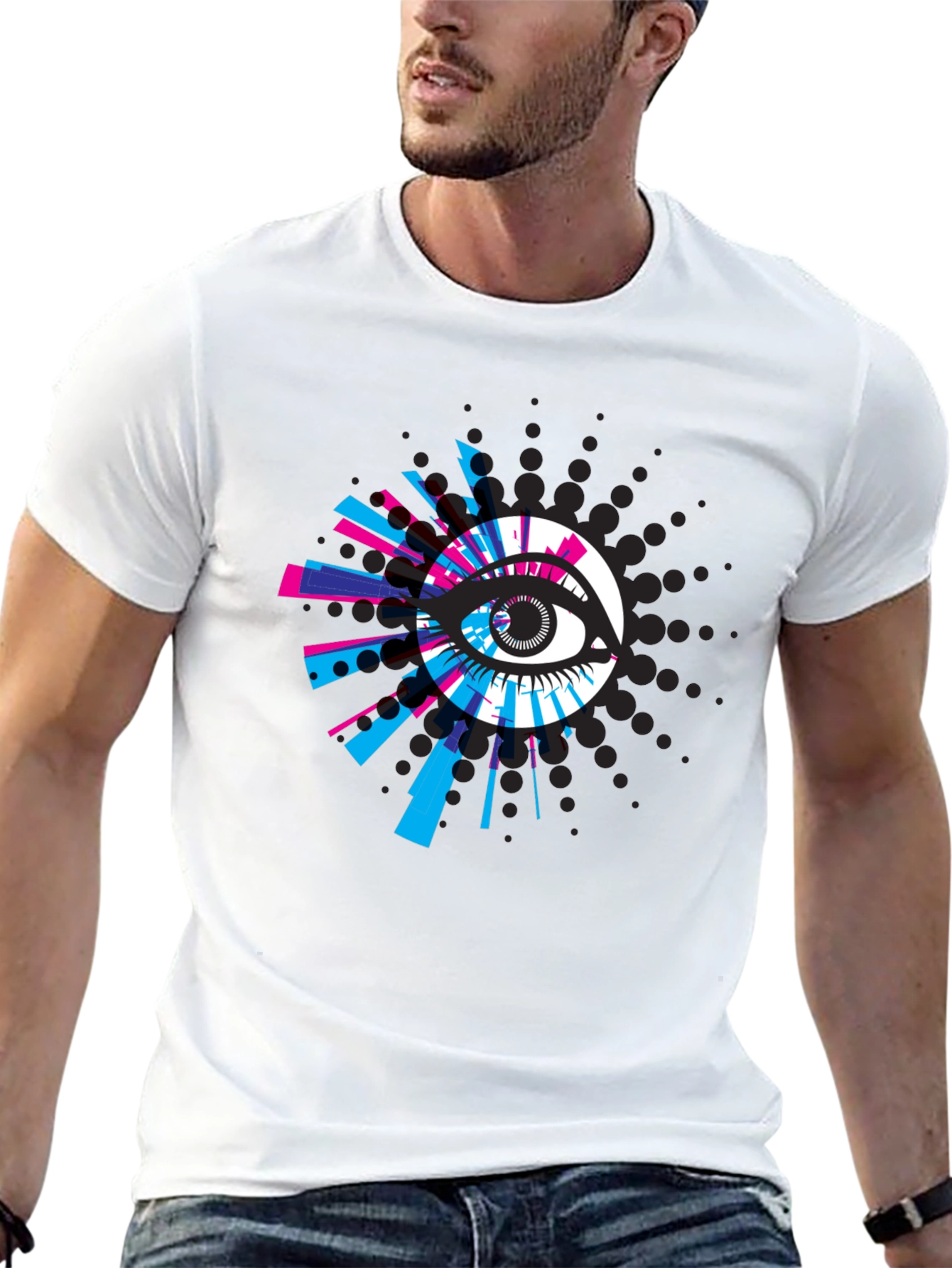Eye Graphic Black T-Shirt - Modern Design