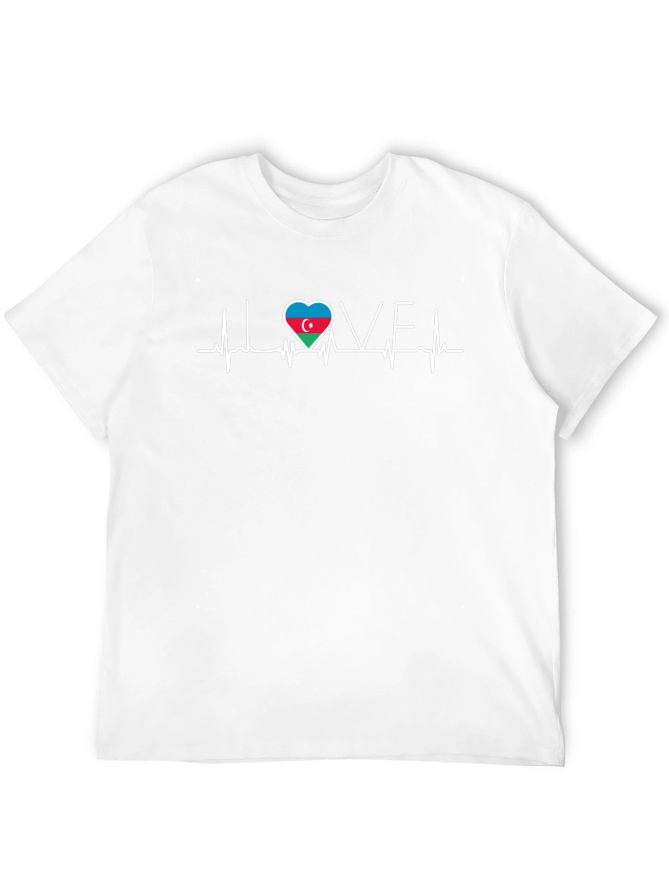 Azerbaijan Flag Heartbeat T-Shirt