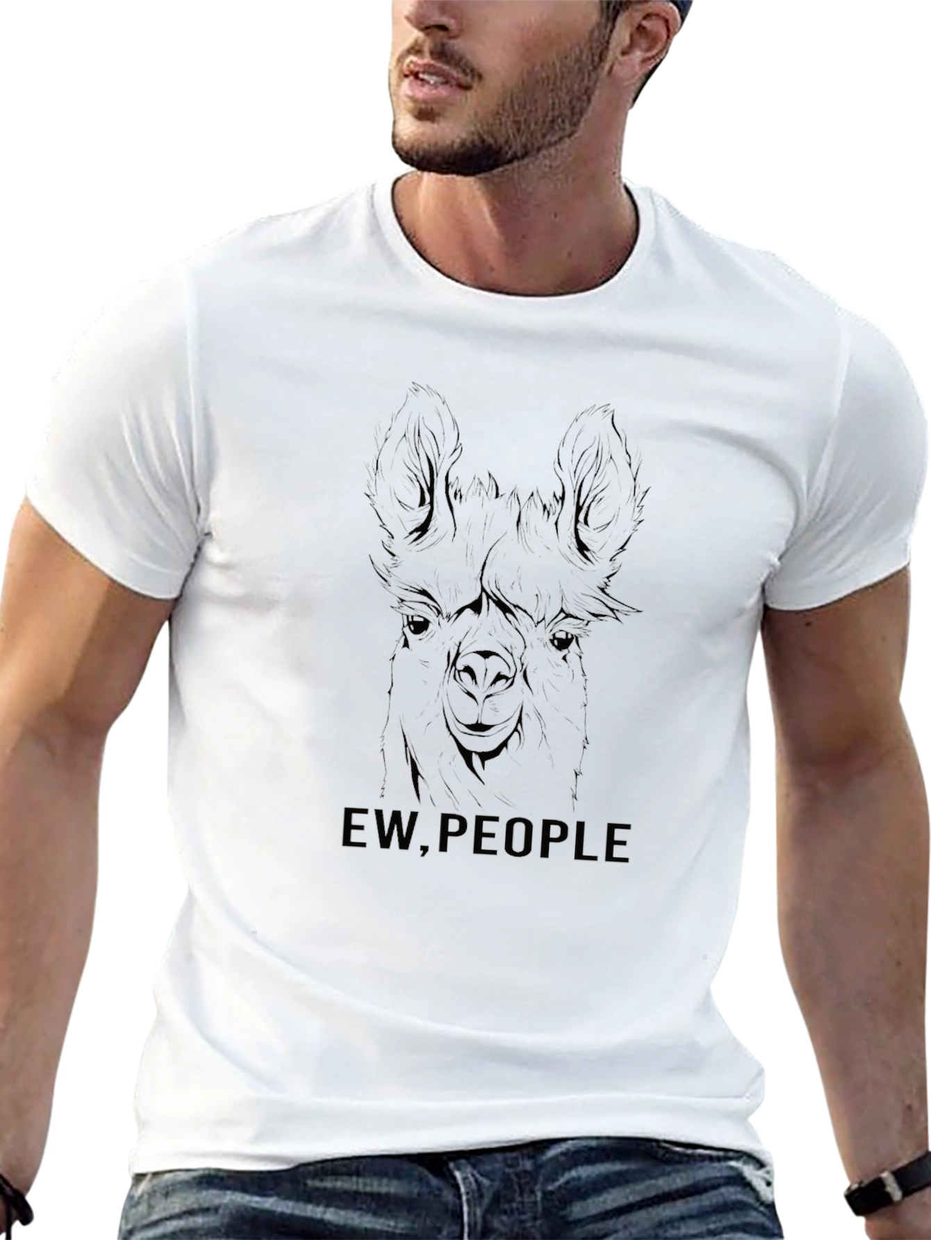 Ew People Llama Graphic T-Shirt