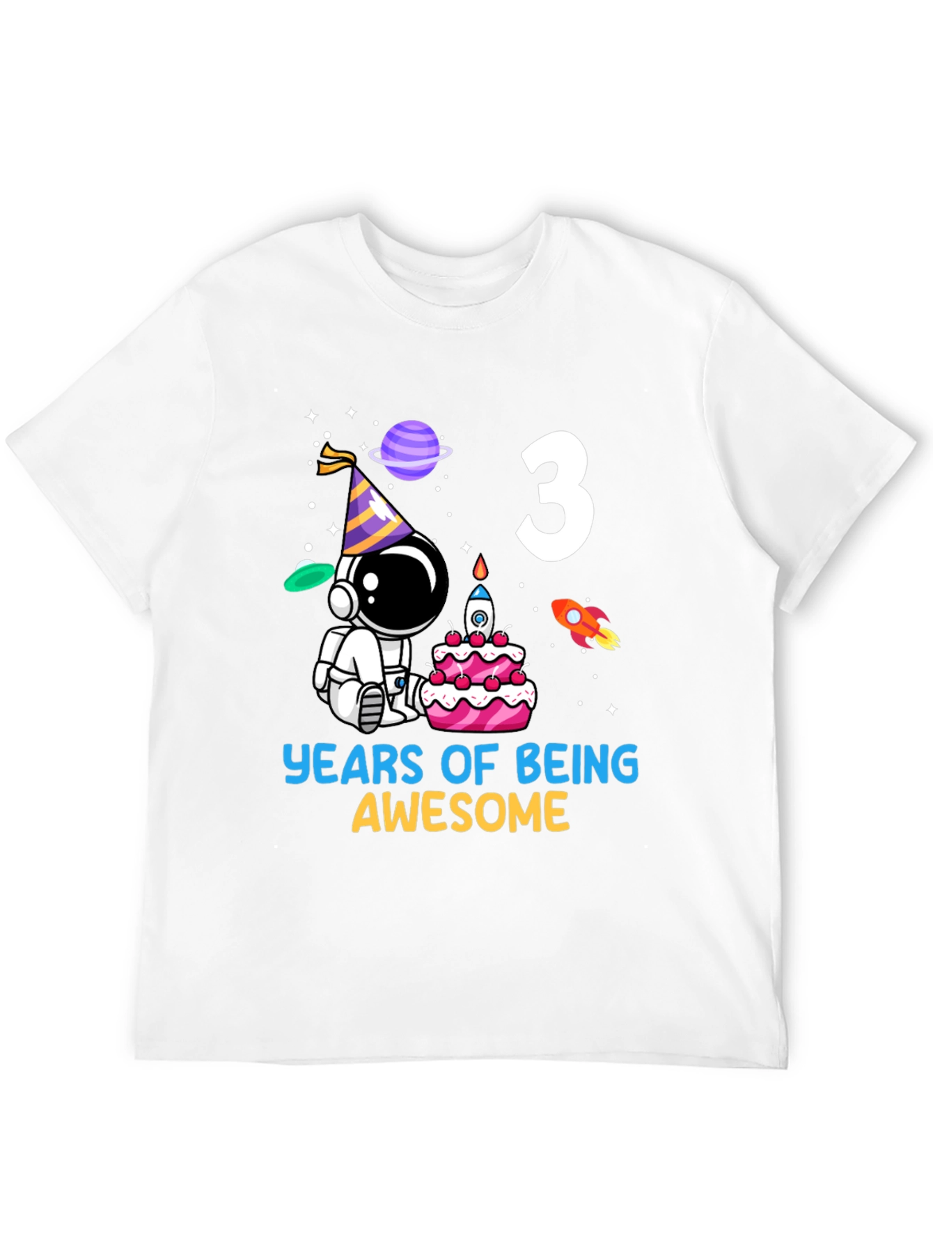 3rd Birthday Astronaut T-Shirt