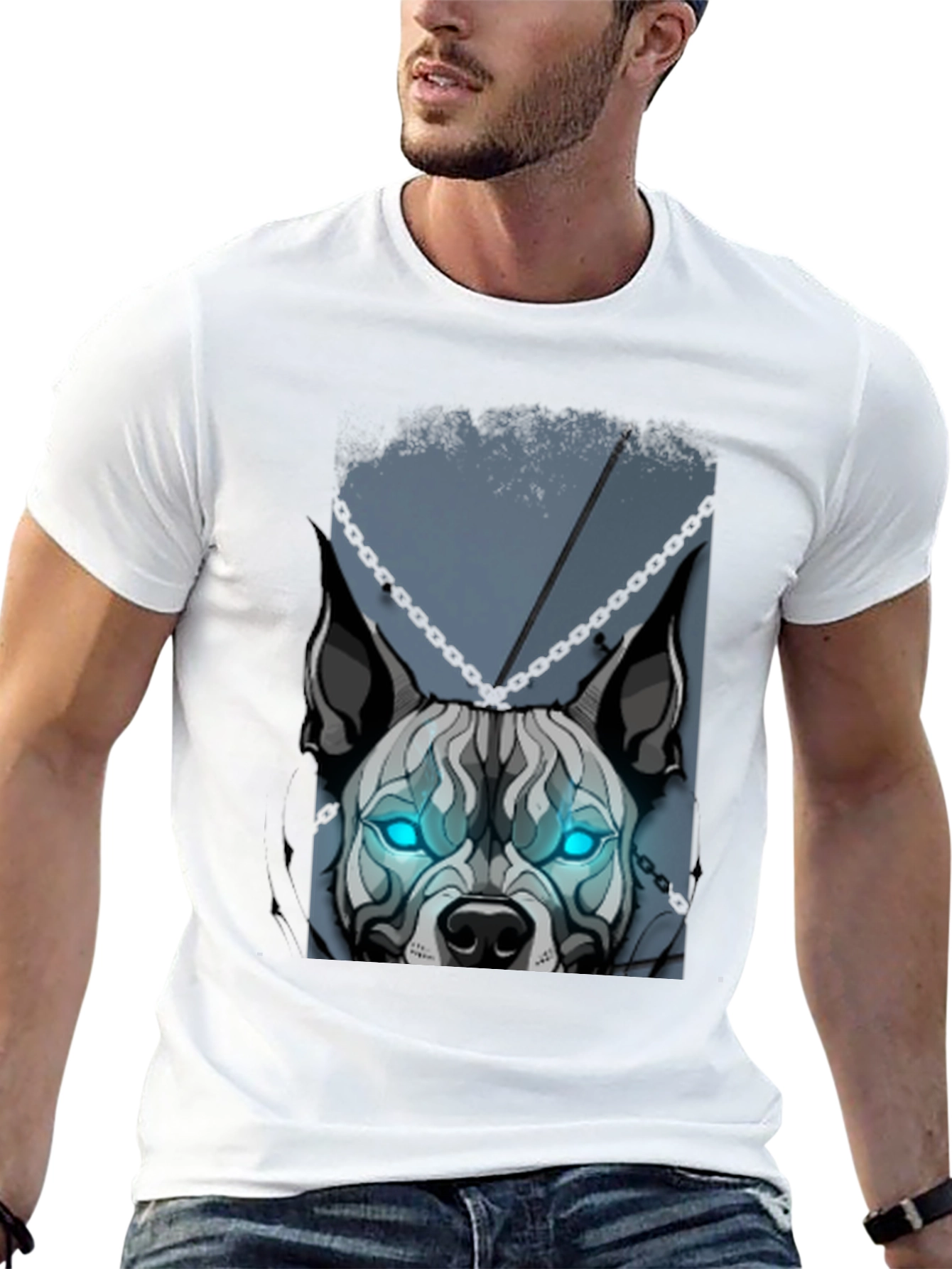Dog Graphic Tee - Mens Black T-Shirt