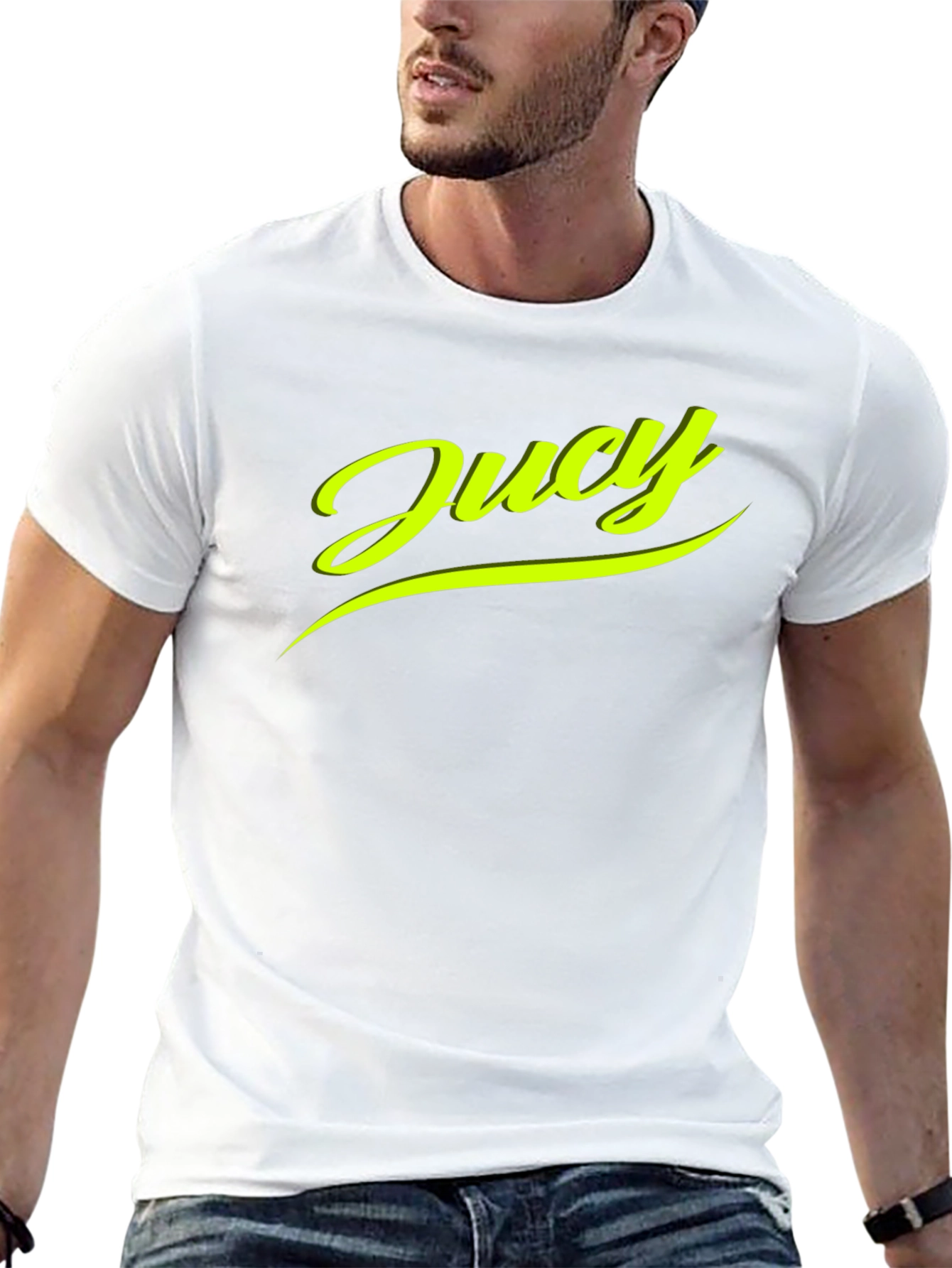 Juicy Graphic Tee - Modern Black Cotton T-Shirt