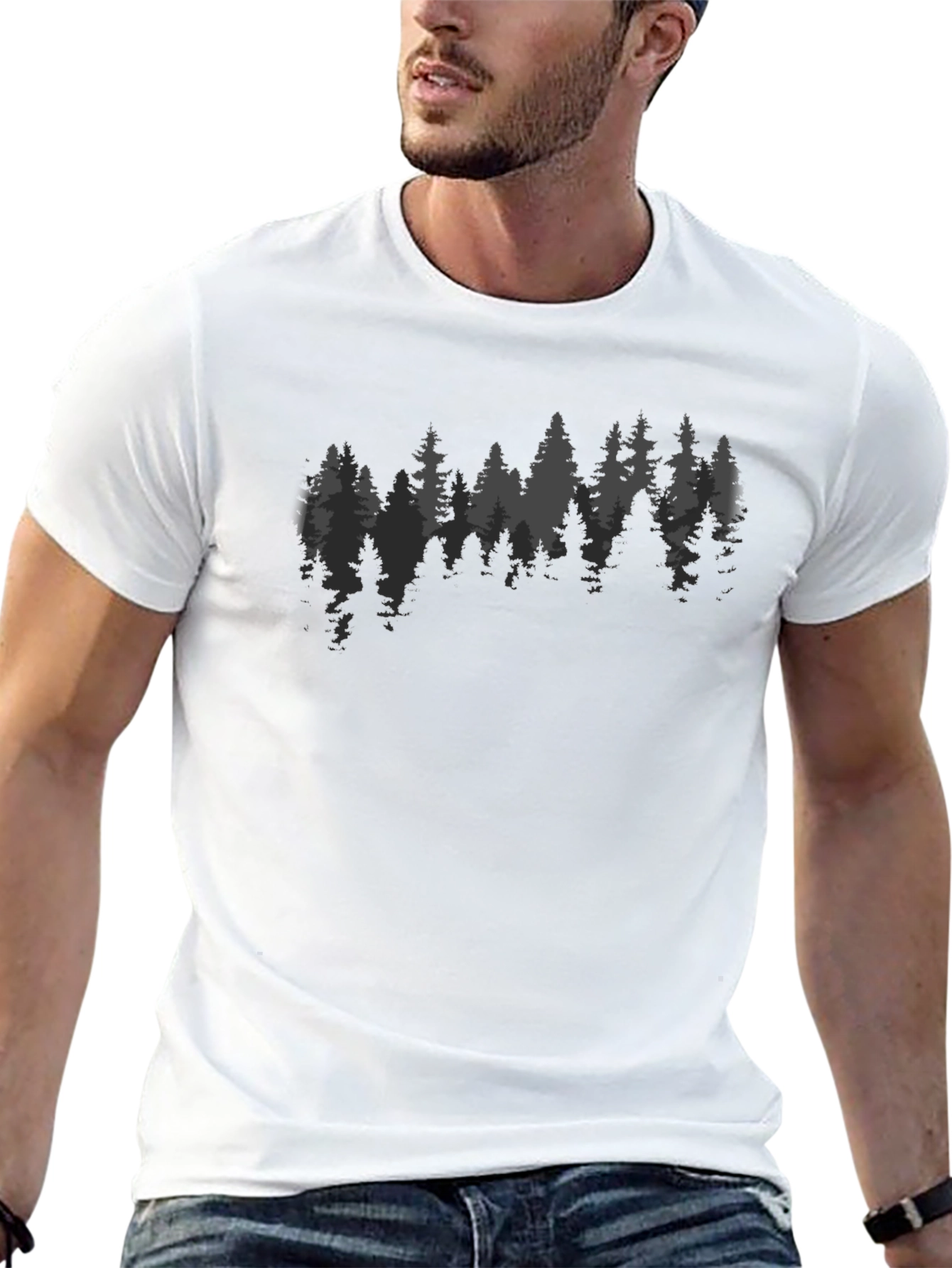 Nature Forest Trees Graphic T-Shirt - Casual Style