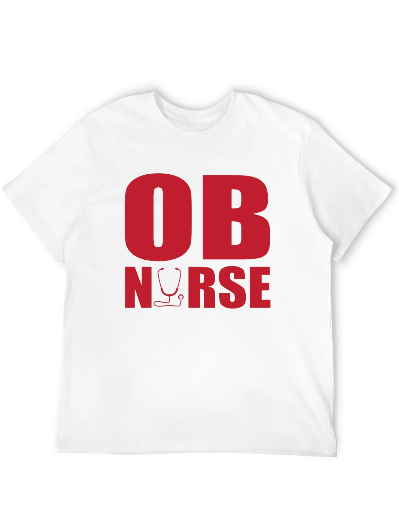 OB Nurse Graphic Tee - Black Cotton T-Shirt