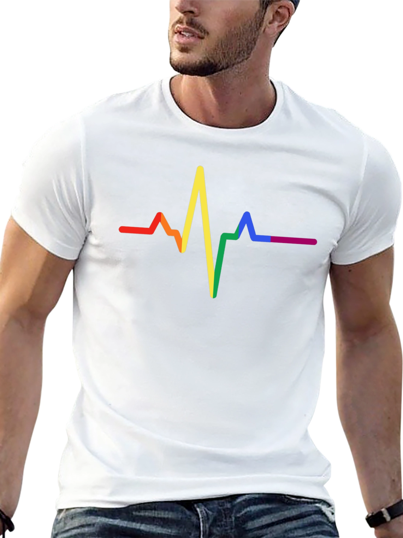 LGBT Pride Rainbow Heartbeat T-Shirt