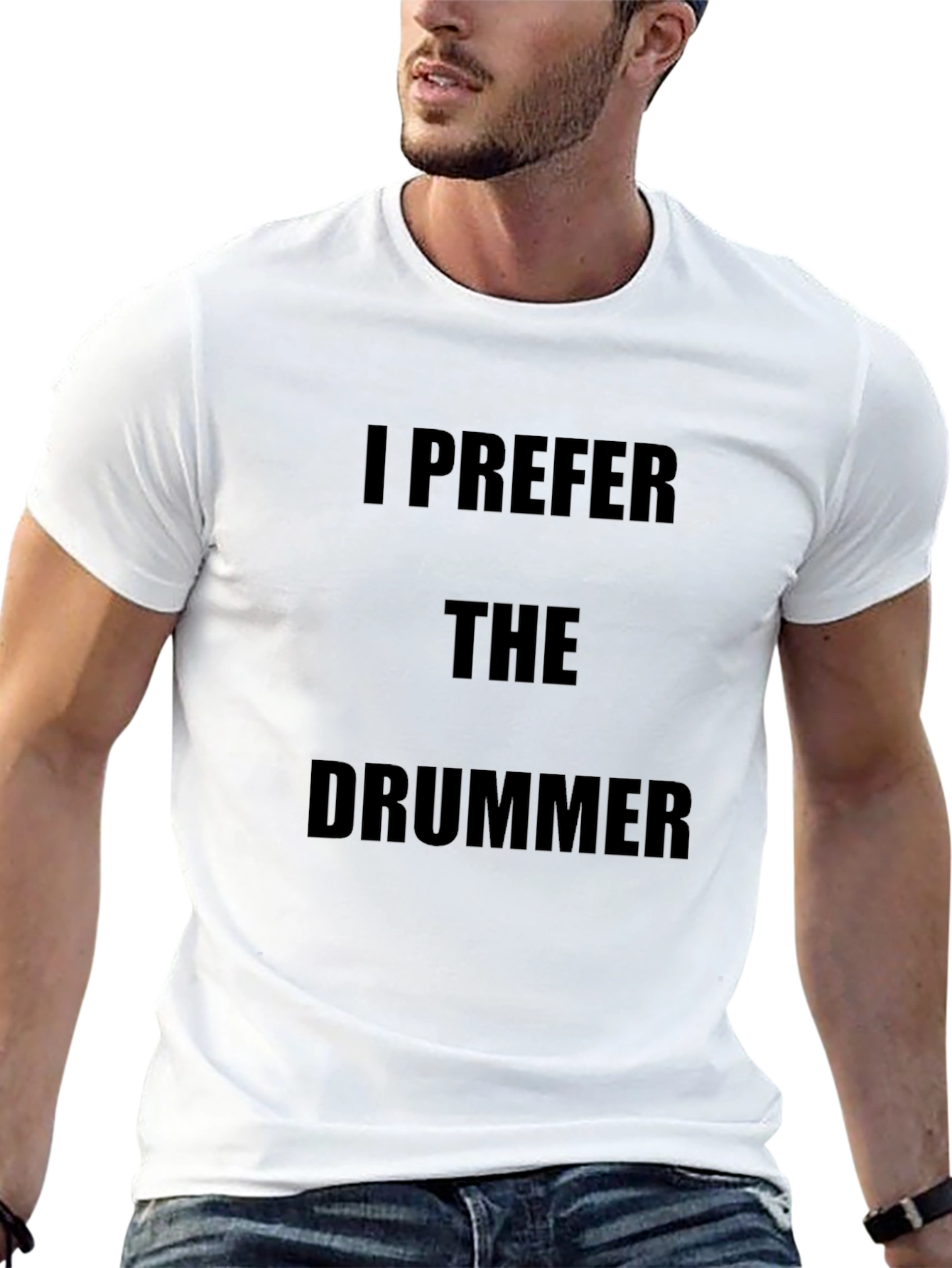 I Prefer The Drummer Black T-Shirt