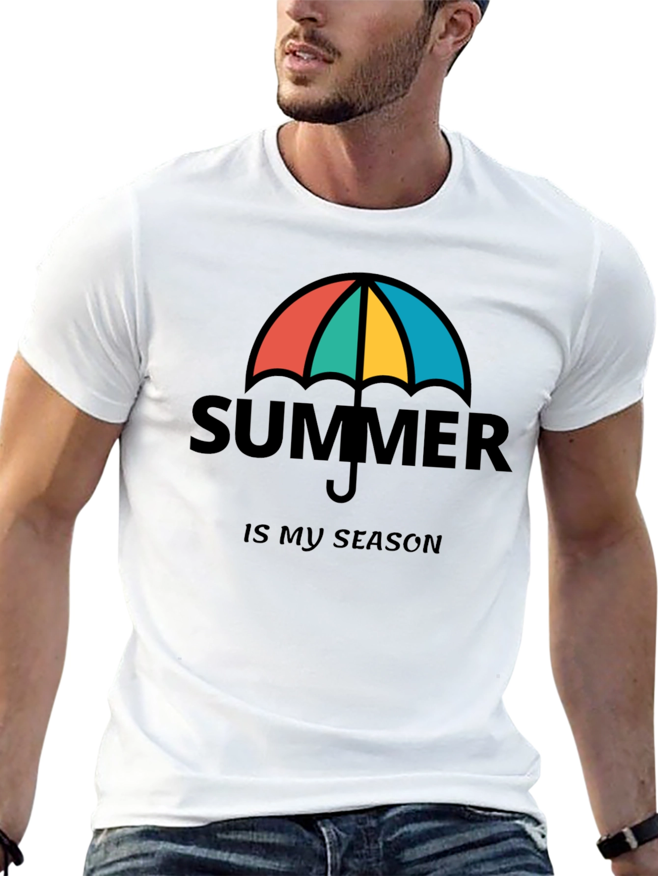 Summer is My Season Black T-Shirt
