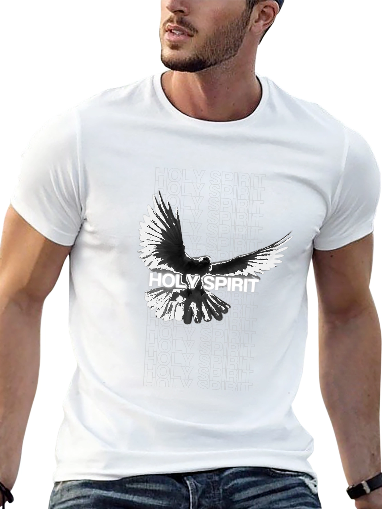 Holy Spirit Dove Graphic Tee - Black