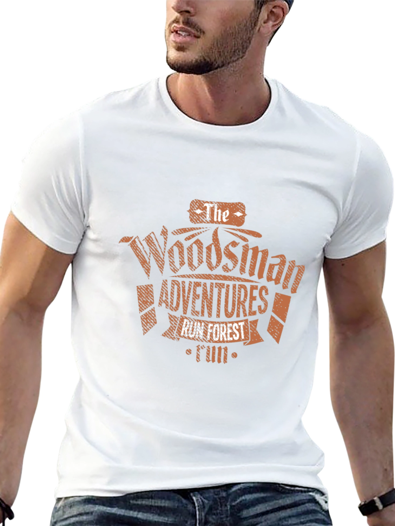 Woodsman Adventures Graphic Tee - Black Cotton T-Shirt