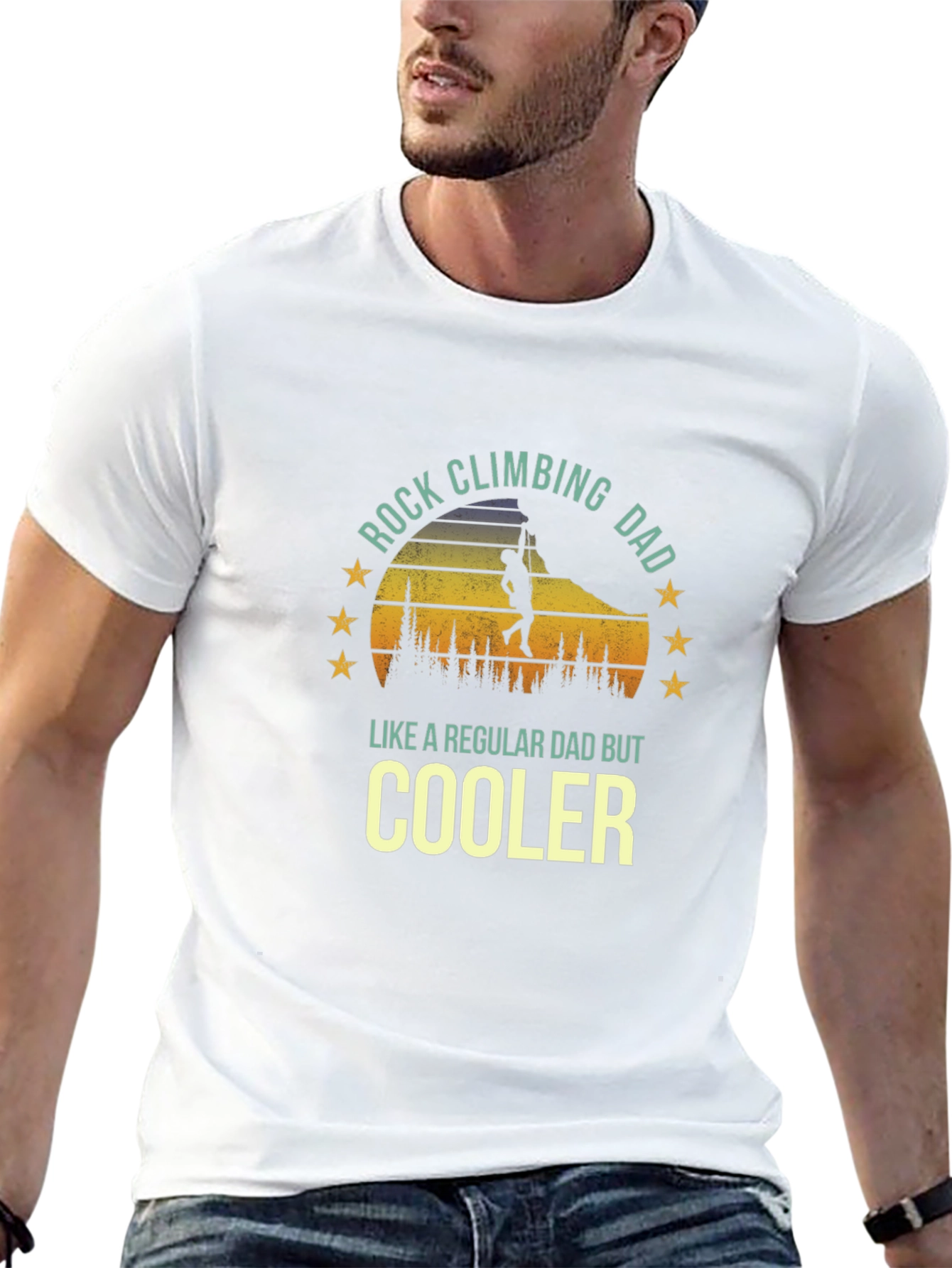 Rock Climbing Dad T-Shirt - Cool Fathers Day Gift