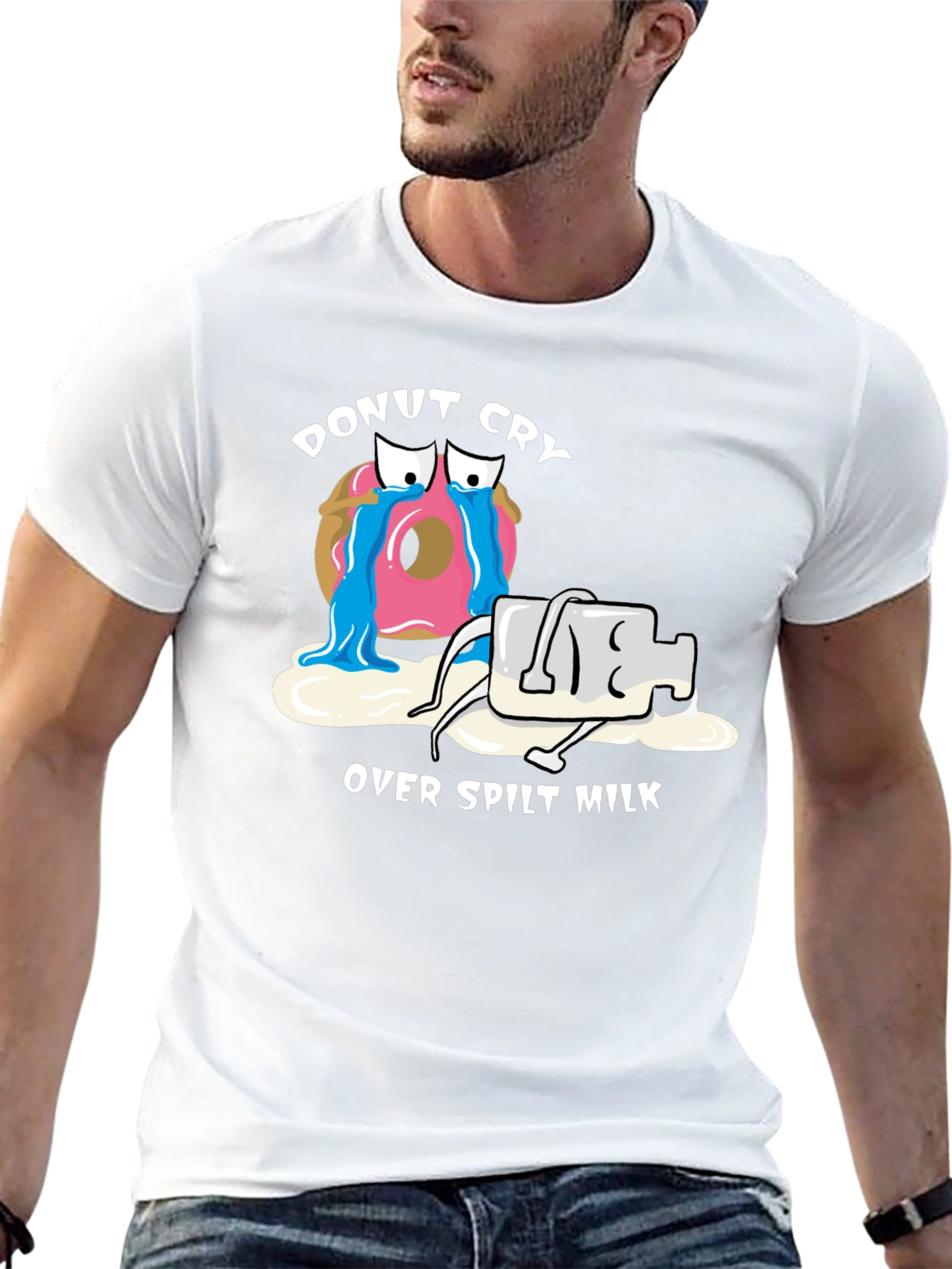 Donut Cry Over Spilt Milk Graphic Tee - Unisex