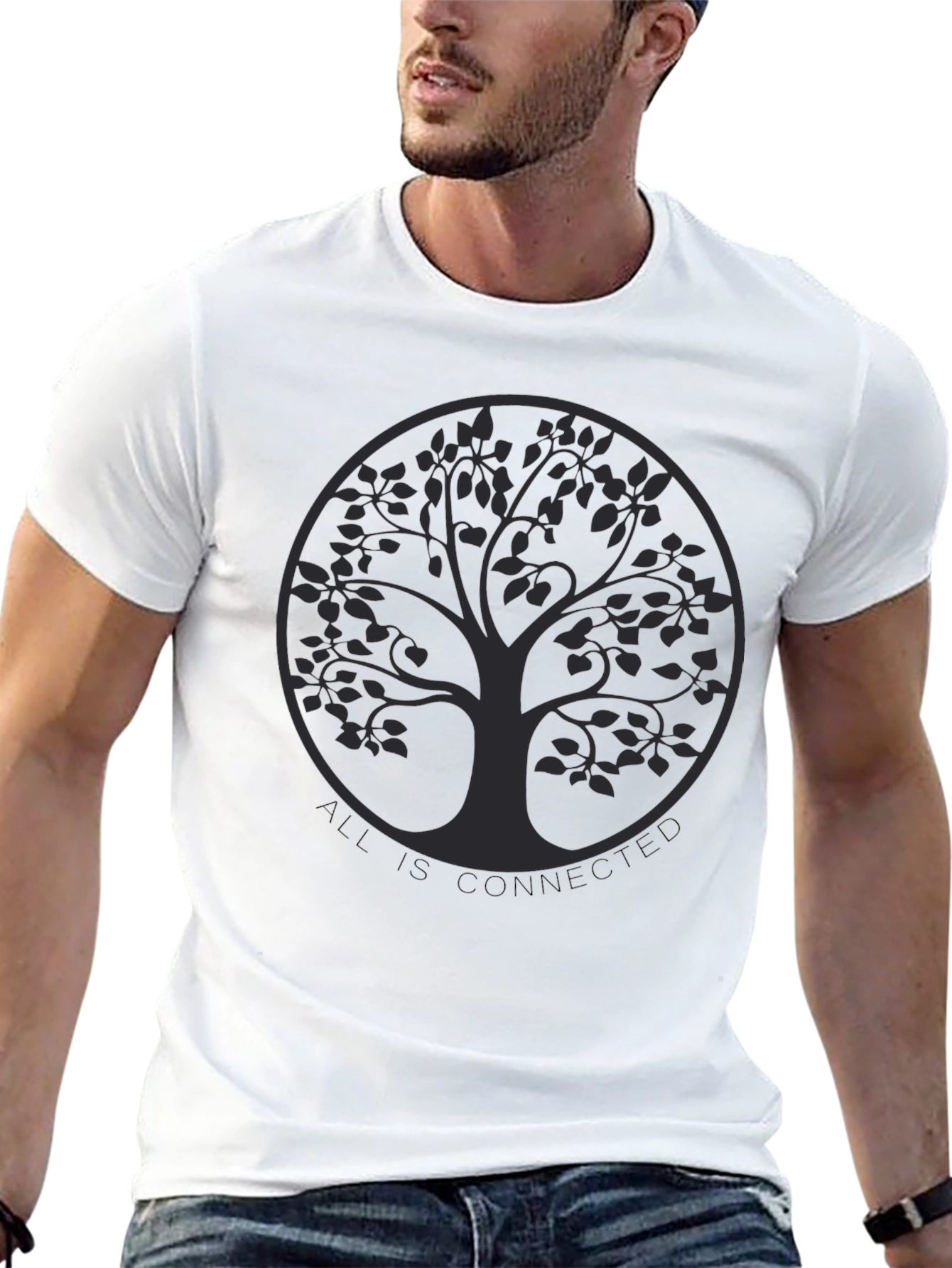 Connected Tree Graphic Tee - Unisex Black T-Shirt