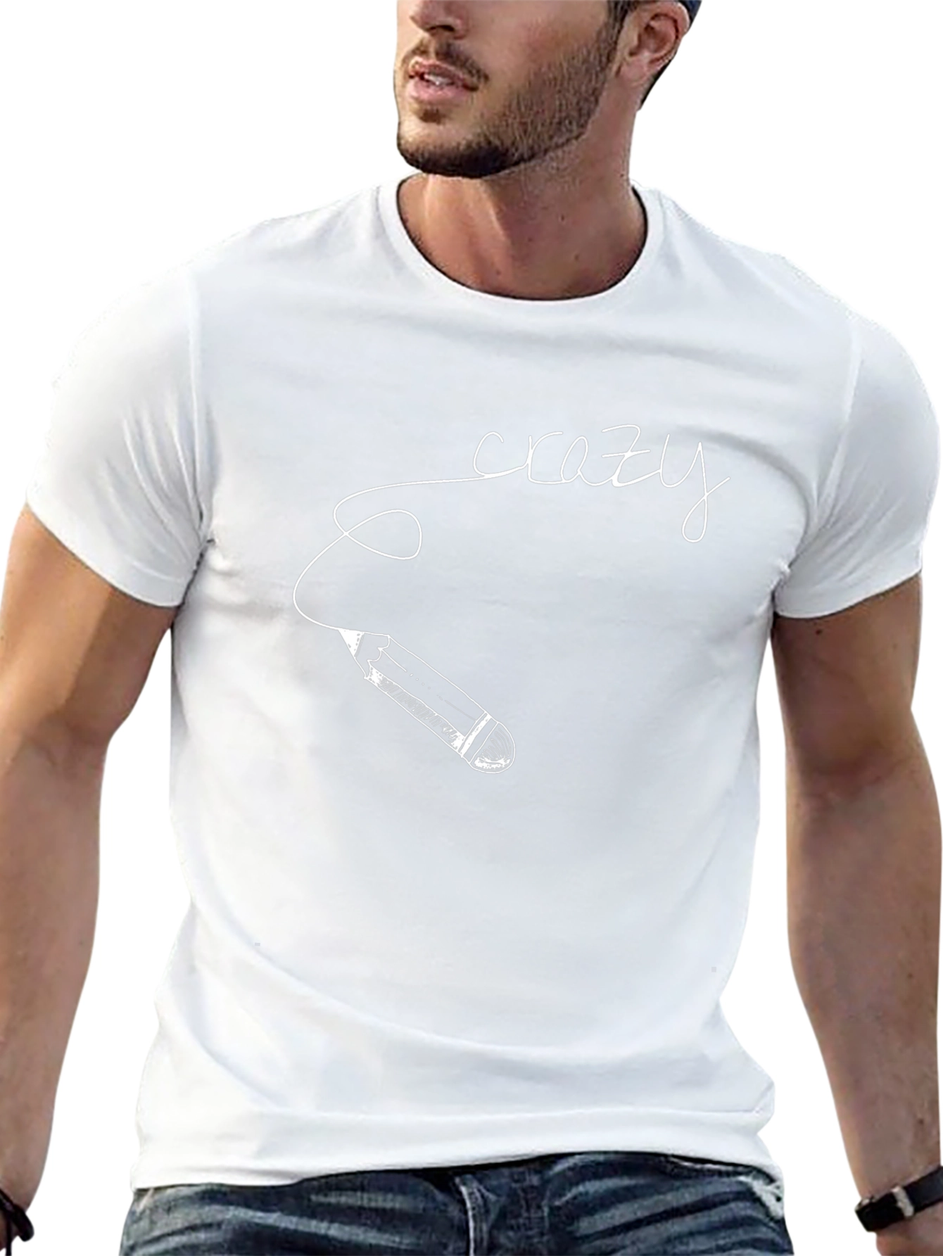 Crazy Pencil Graphic Tee - Black