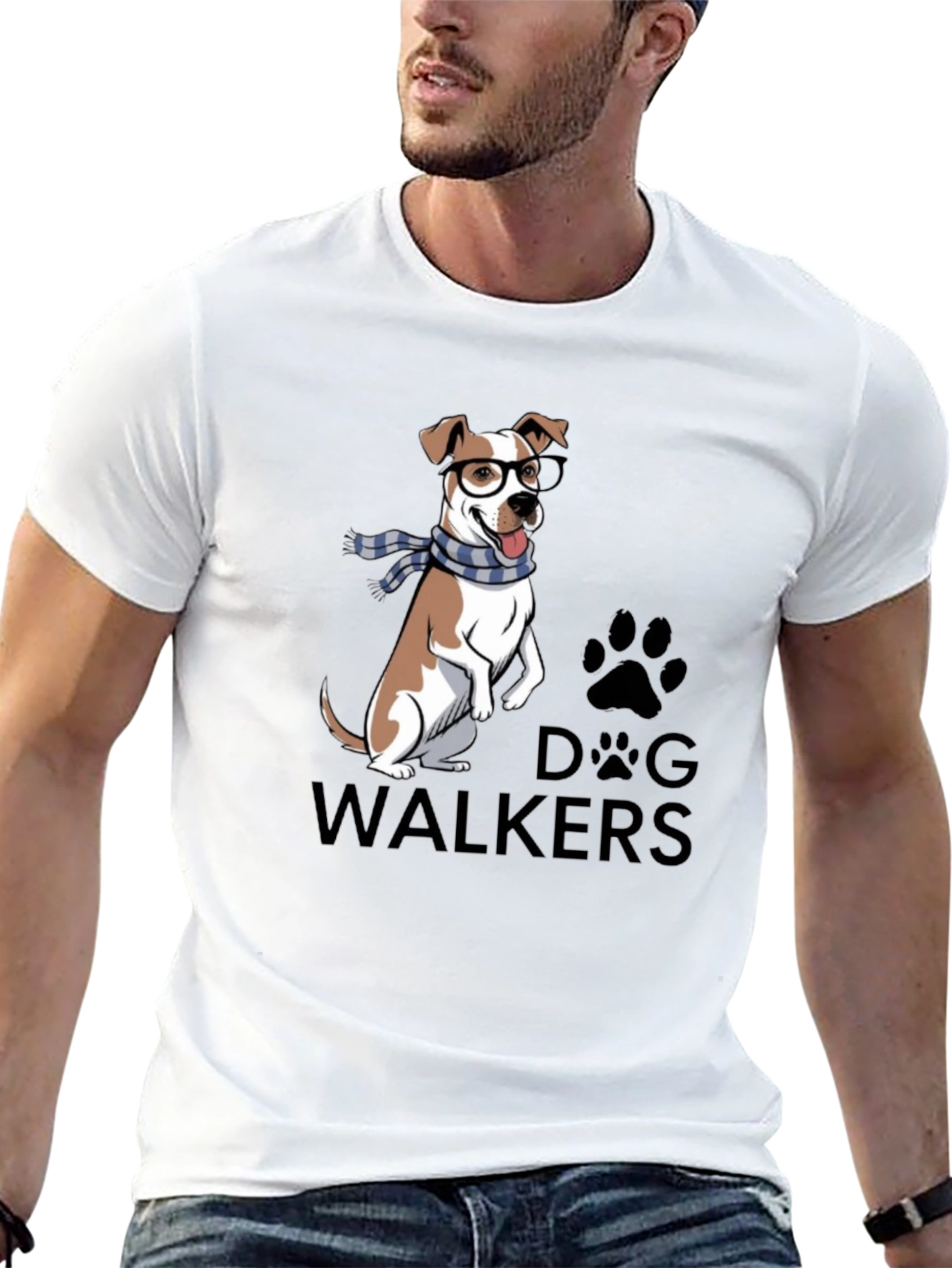Dog Walkers T-Shirt with Cute Dog Graphic