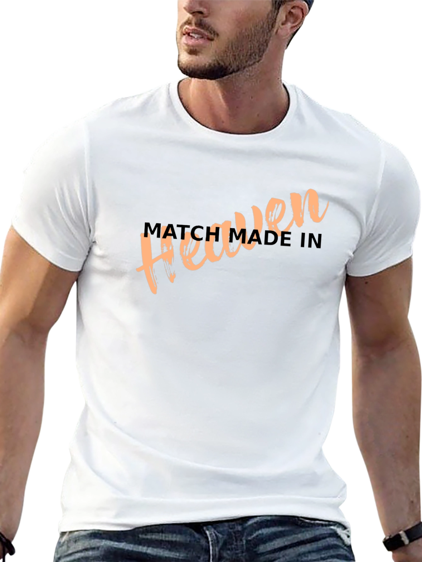 Match Made In Heaven Black Graphic Tee