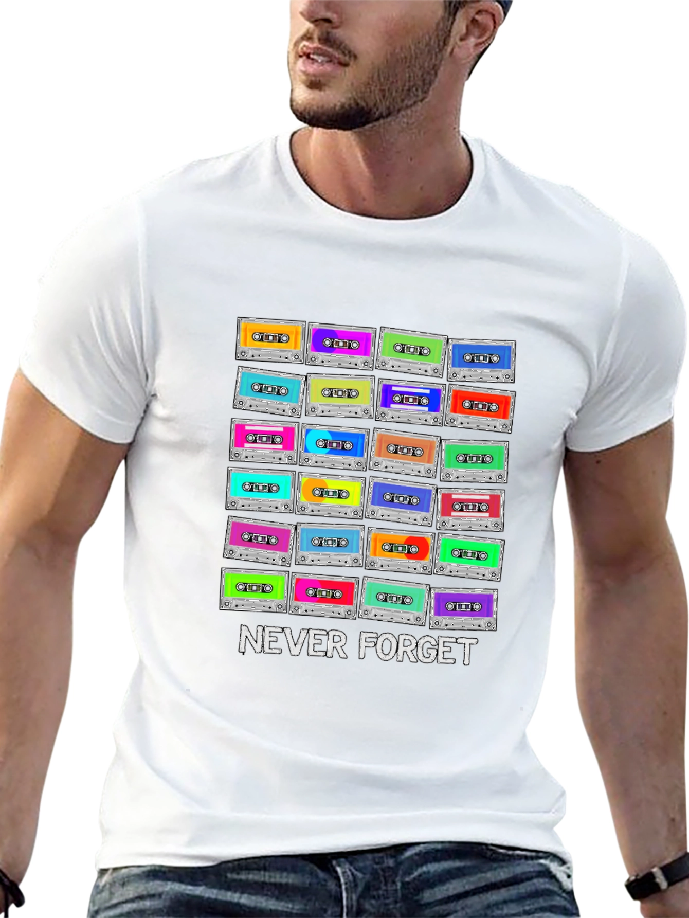 Retro Cassette Tape Never Forget T-Shirt
