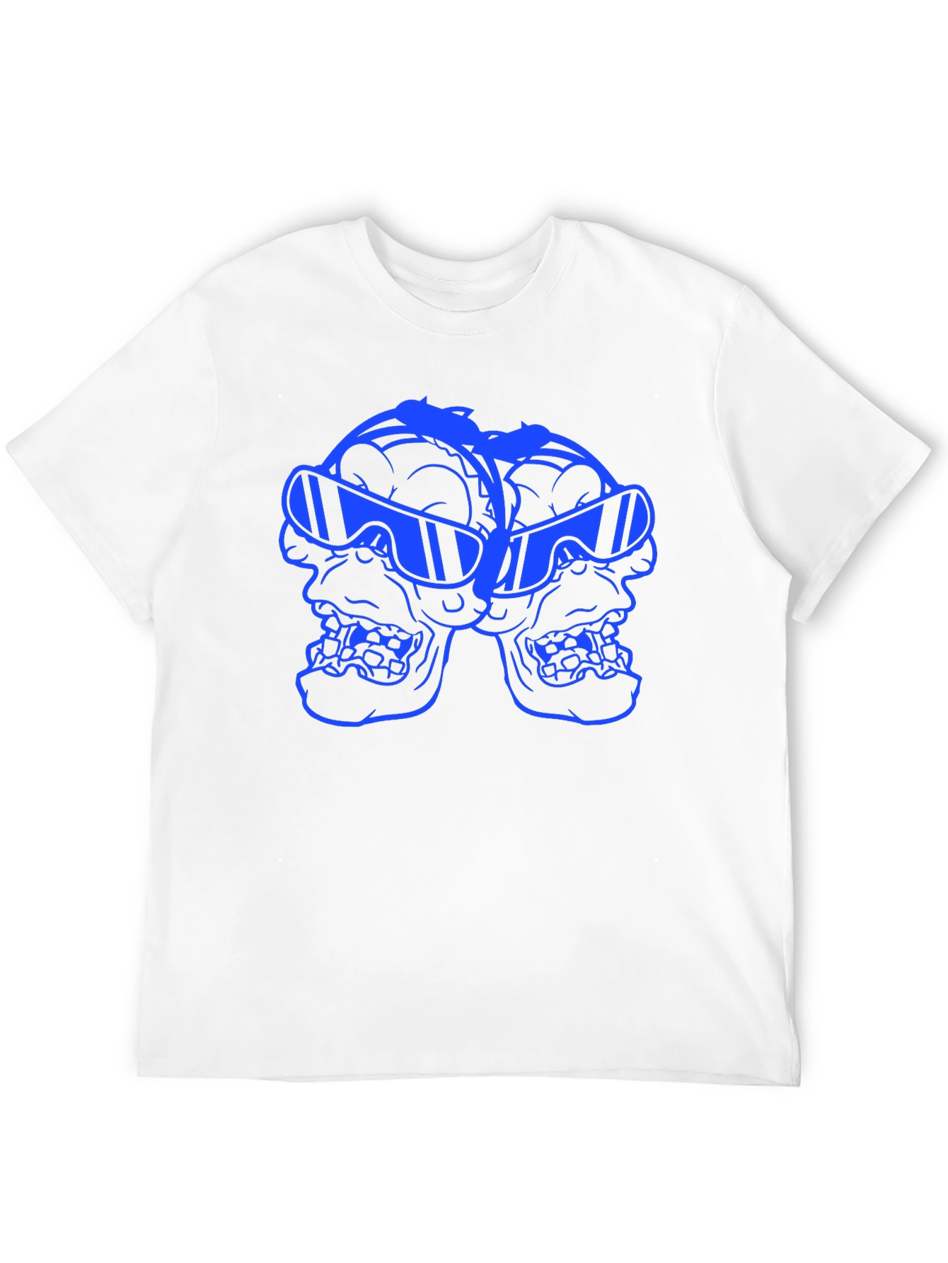 Skull Duo Sunglasses Graphic Tee - Black