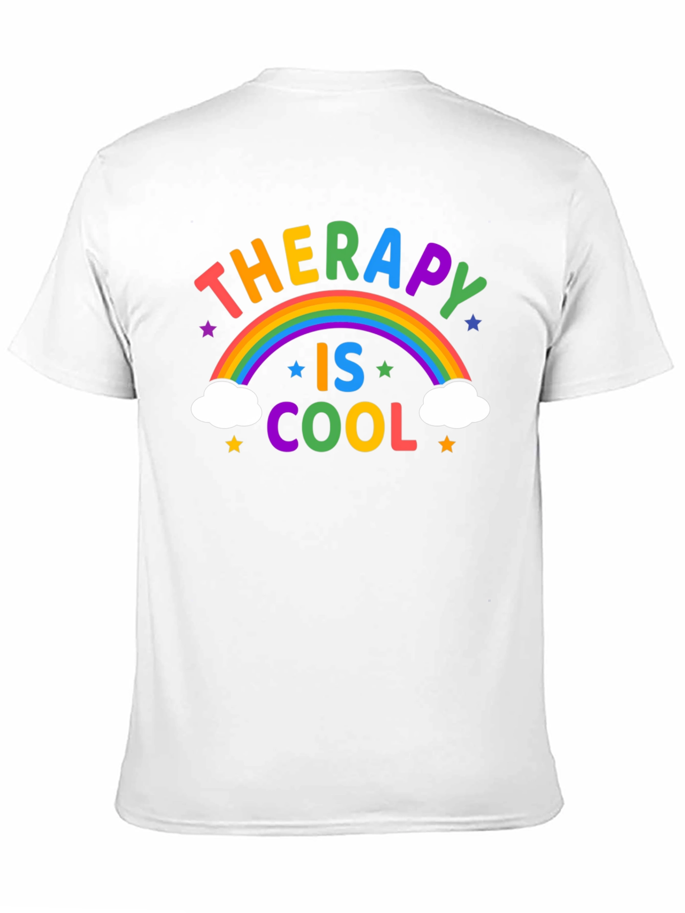 Therapy is Cool Rainbow Graphic T-Shirt