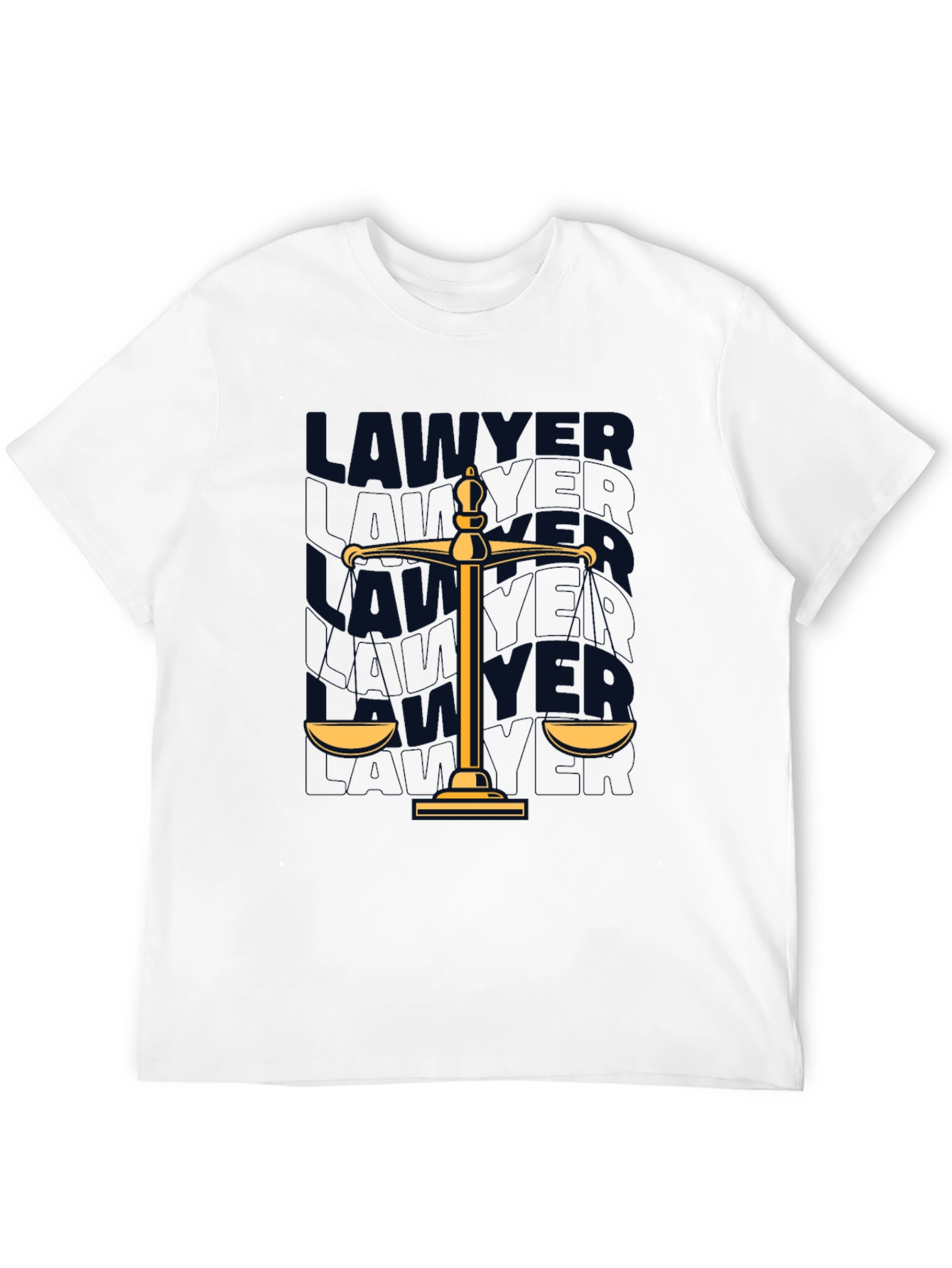 Lawyer Scales of Justice T-Shirt - Black Tee