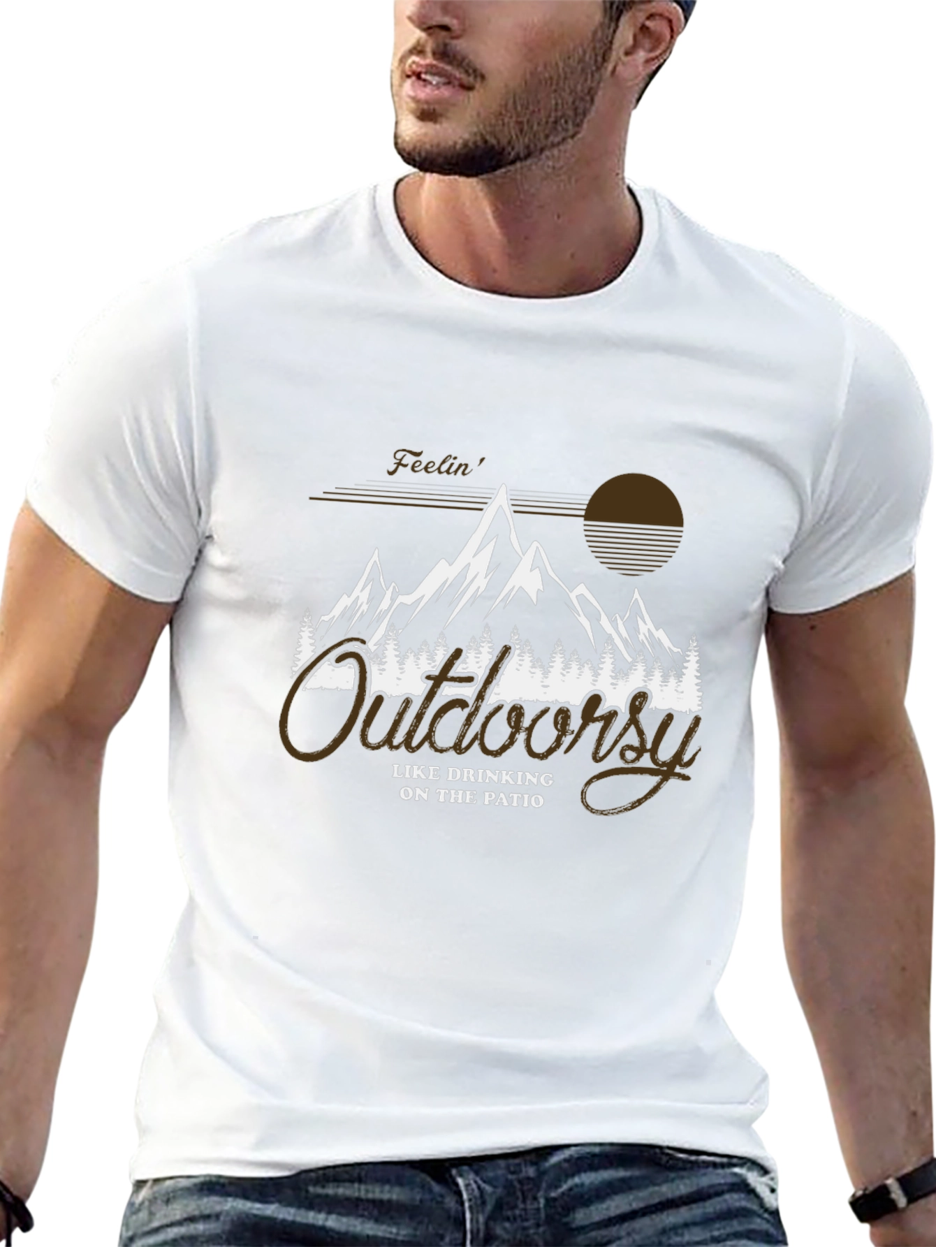 Outdoorsy Drinking on The Patio Graphic T-Shirt
