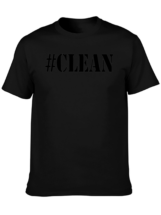 #CLEAN Black T-Shirt - Minimalist Graphic Tee