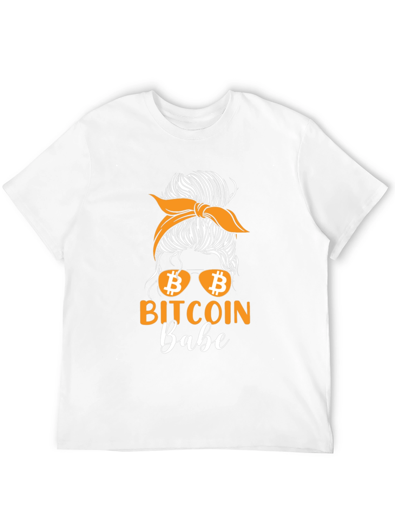 Bitcoin Babe Messy Bun Crypto T-Shirt