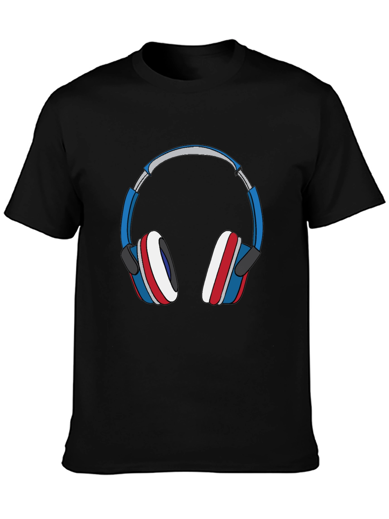 Patriotic Headphones Graphic Tee - Stylish Music Lover Shirt