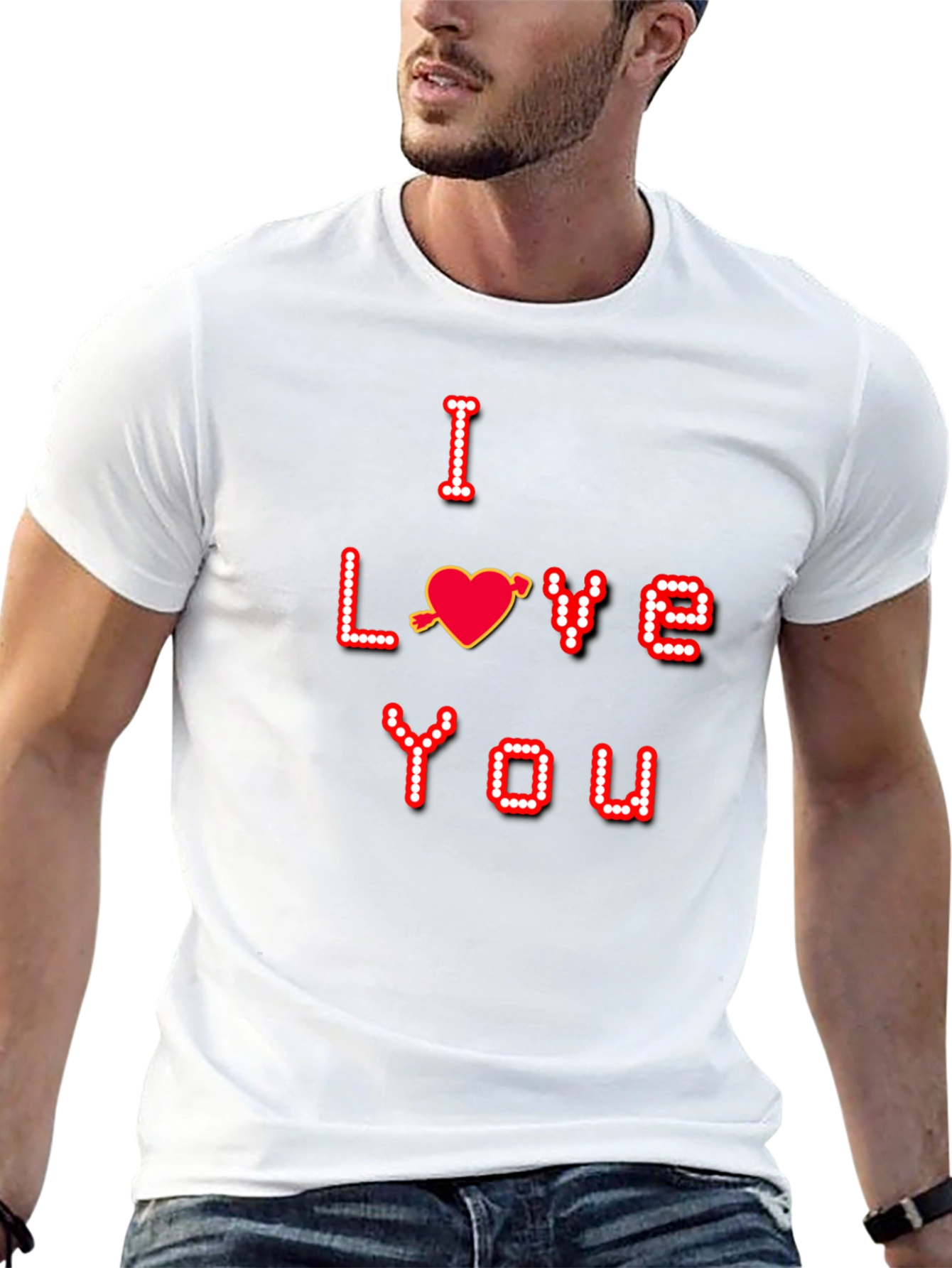 I Love You Gamer Pixel Tee - Black