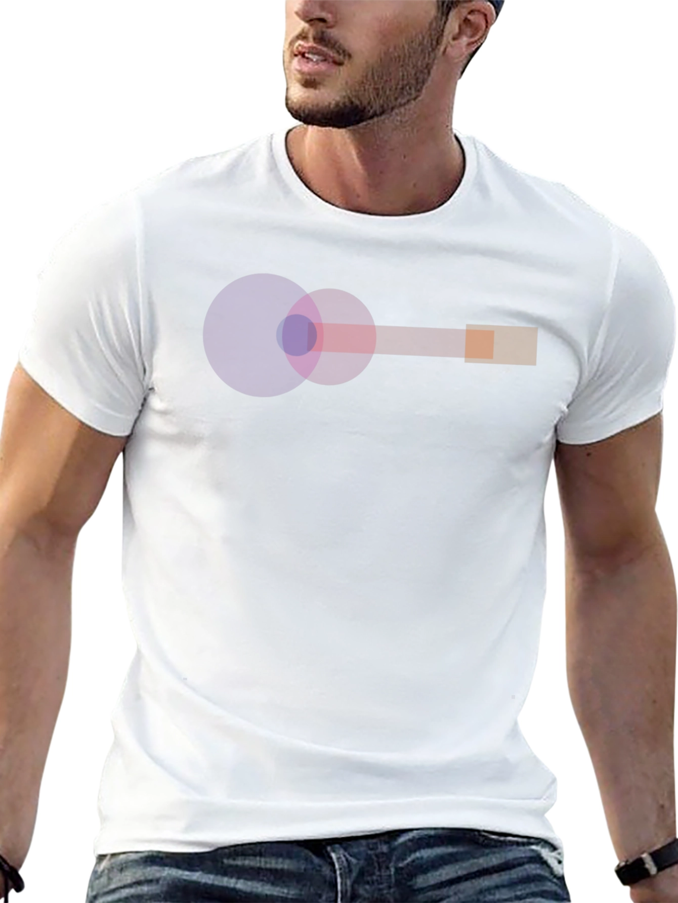 Abstract Graphic Black Tee