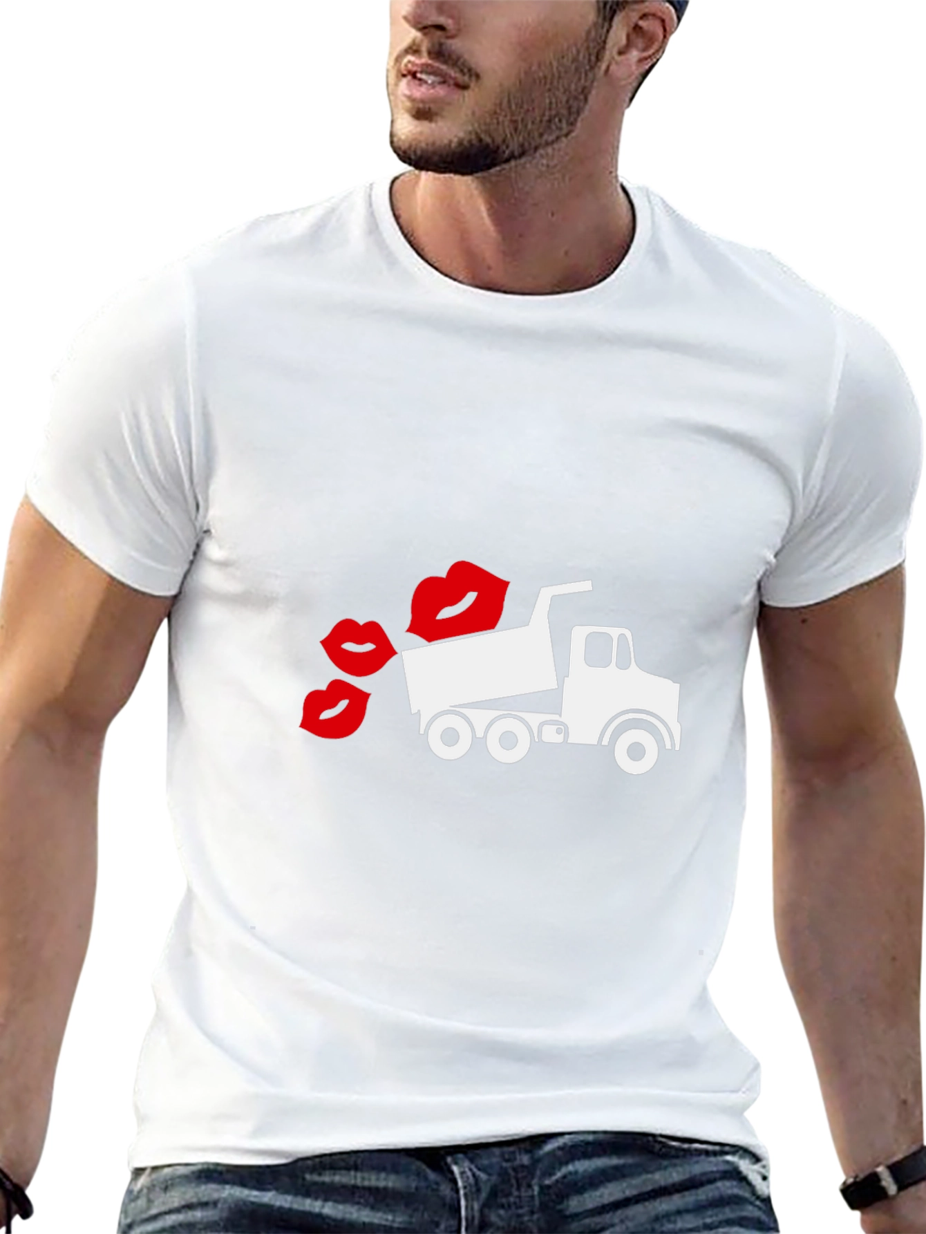 Novelty Truck Kisses Graphic Tee