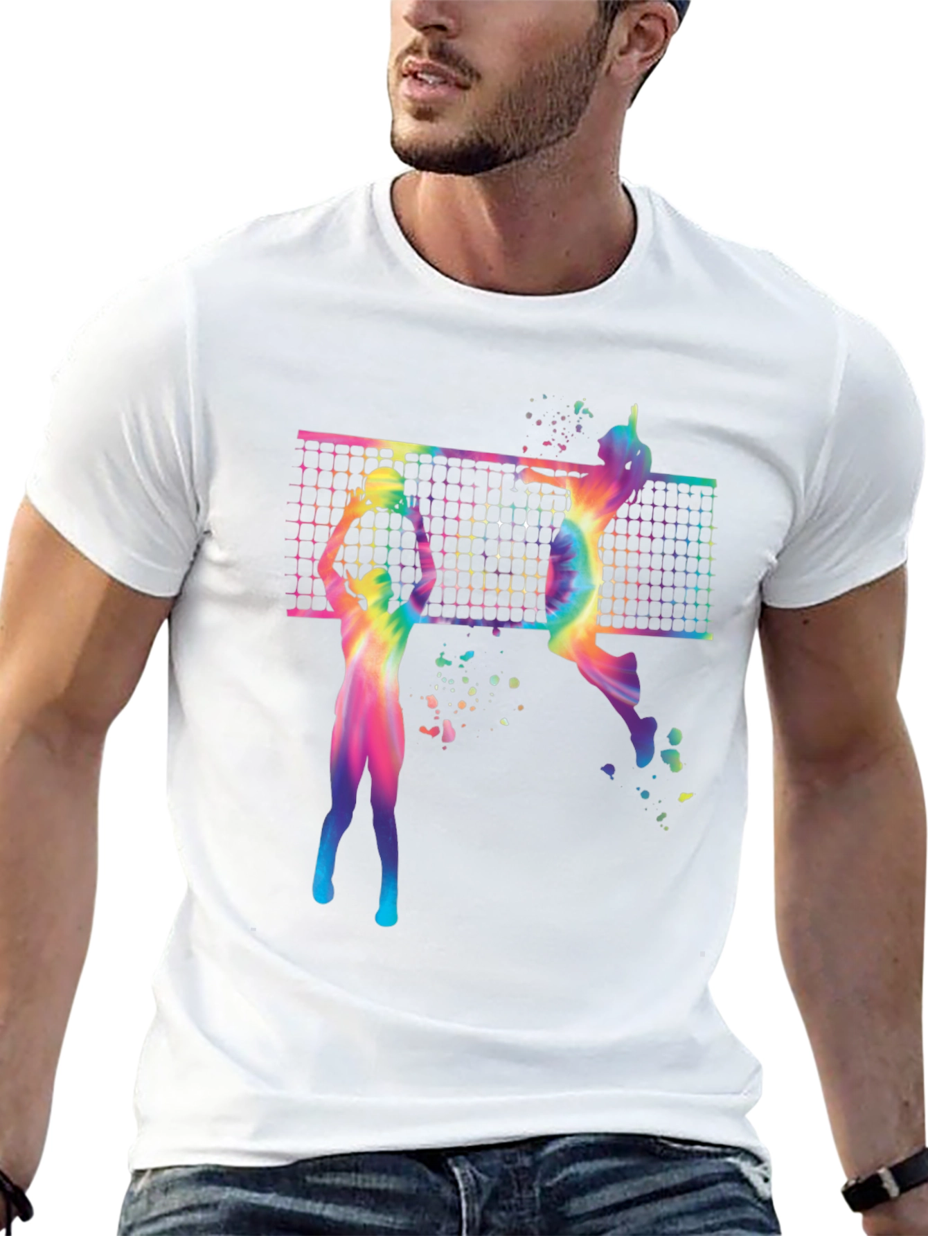 Volleyball Graphic Tee - Sporty Print T-Shirt