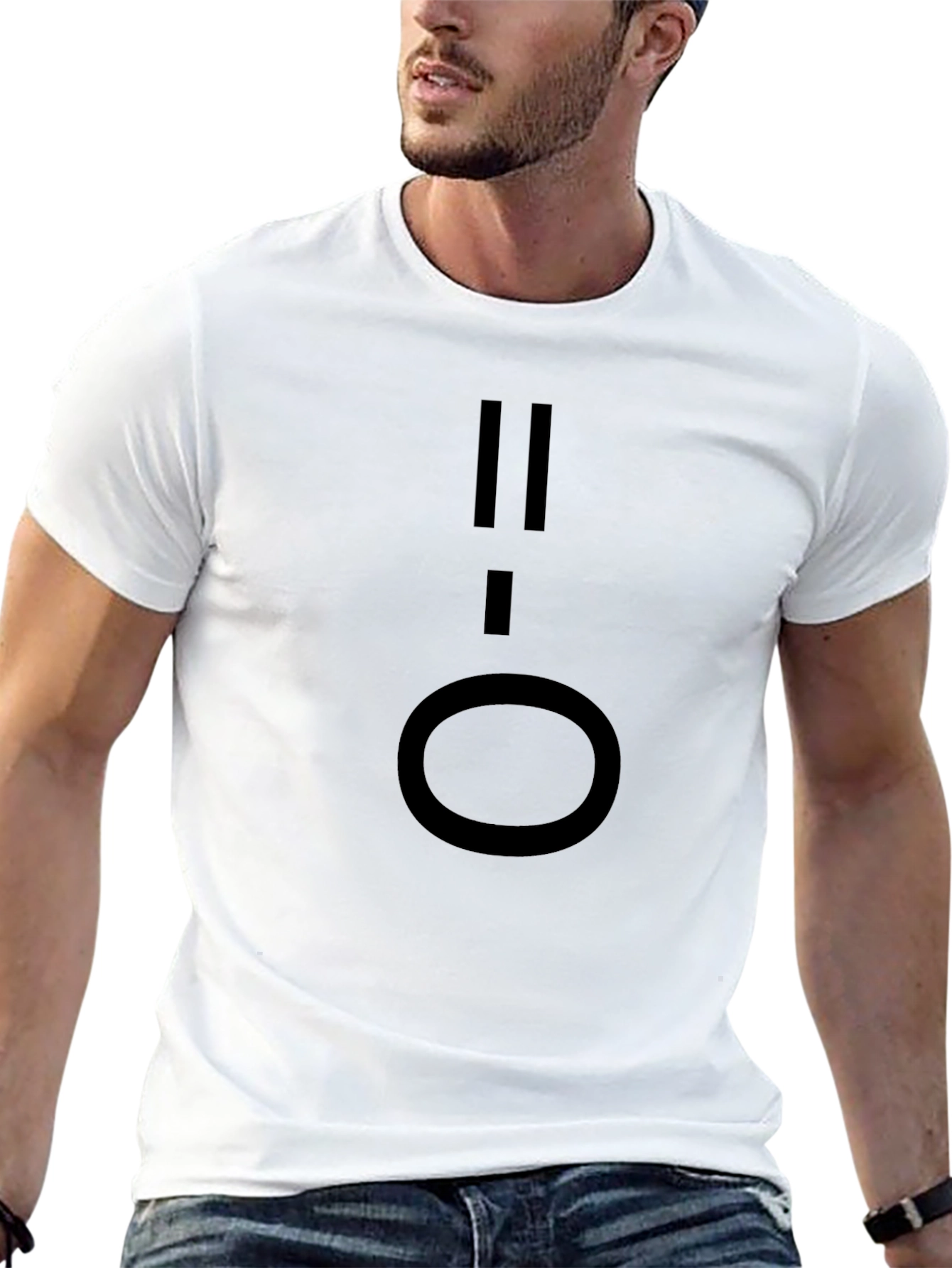 Minimalist Black T-Shirt with Graphic Design