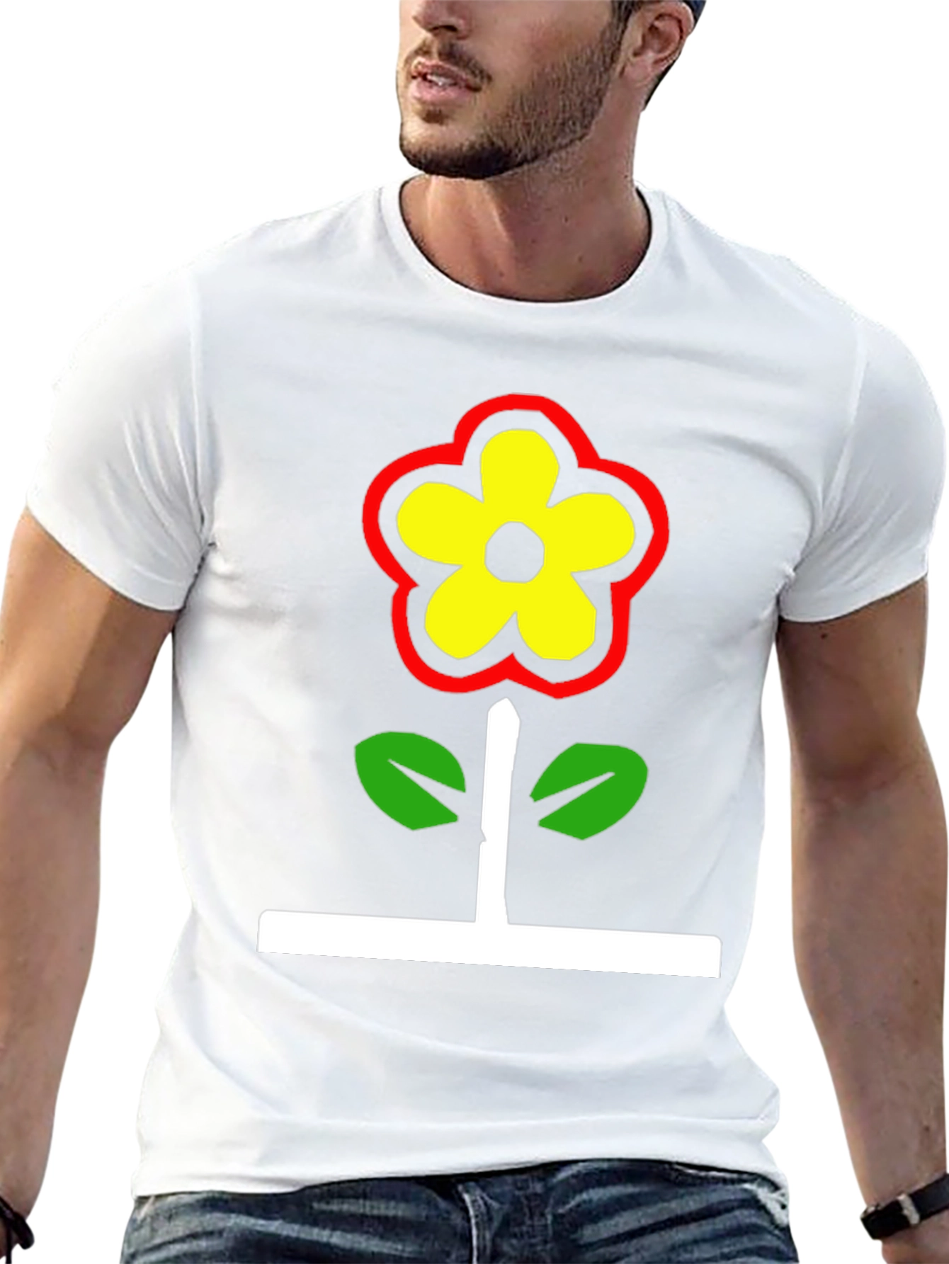 Retro Flower Graphic Tee - Black