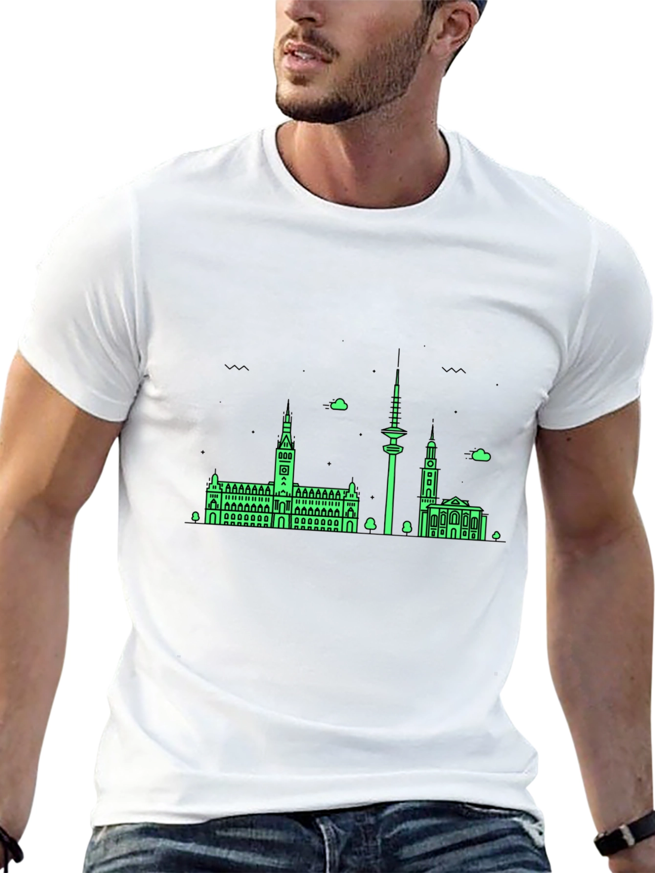 Berlin Skyline Graphic Tee - Black