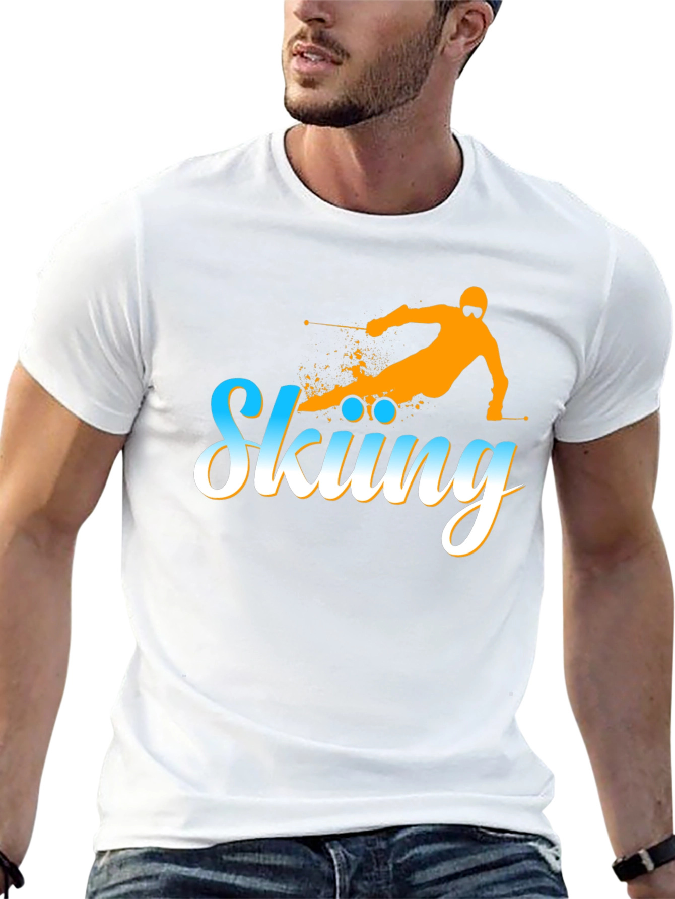 Skiing Graphic Tee - Winter Sport Shirt