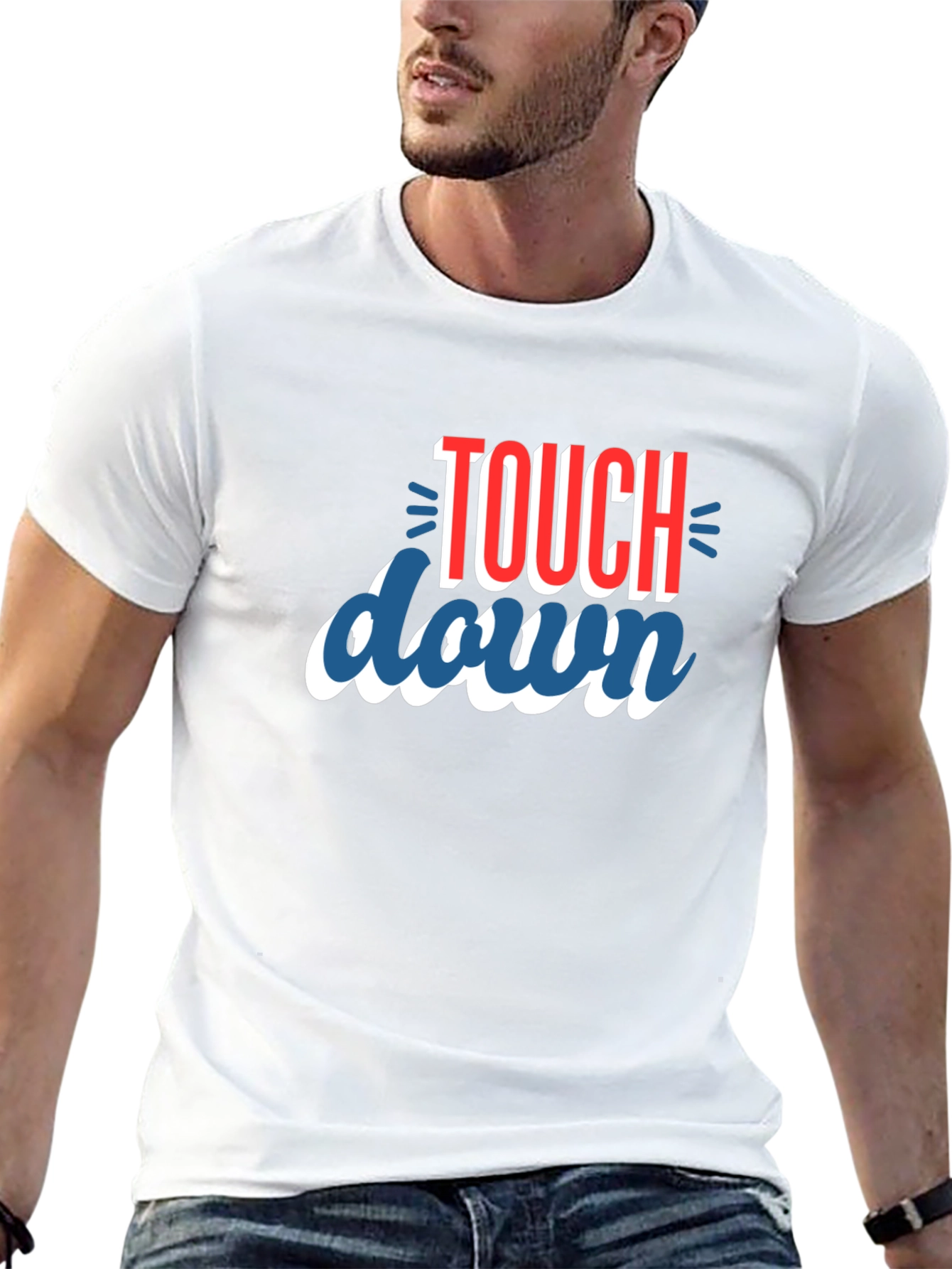 Touchdown Graphic T-Shirt - Sporty Cotton Tee